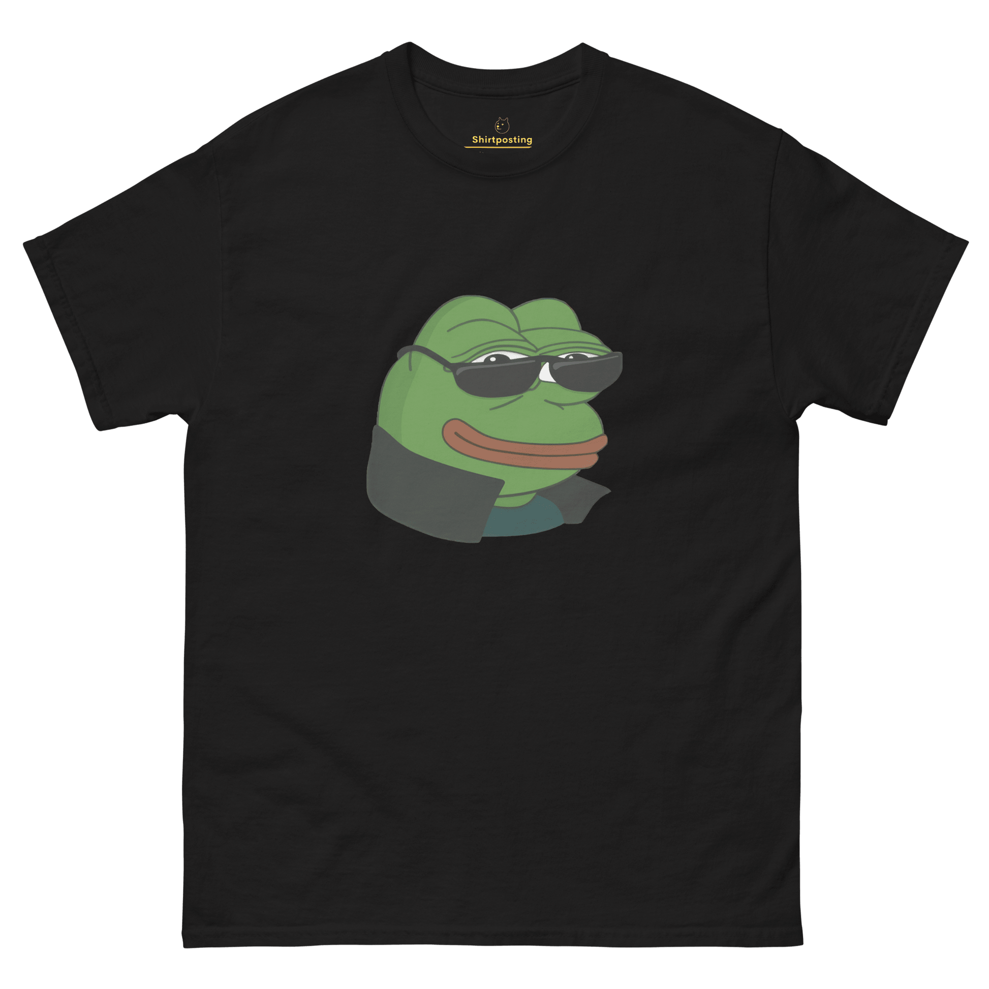 Pepe Classic T-Shirt Meme - Black | Shirtposting