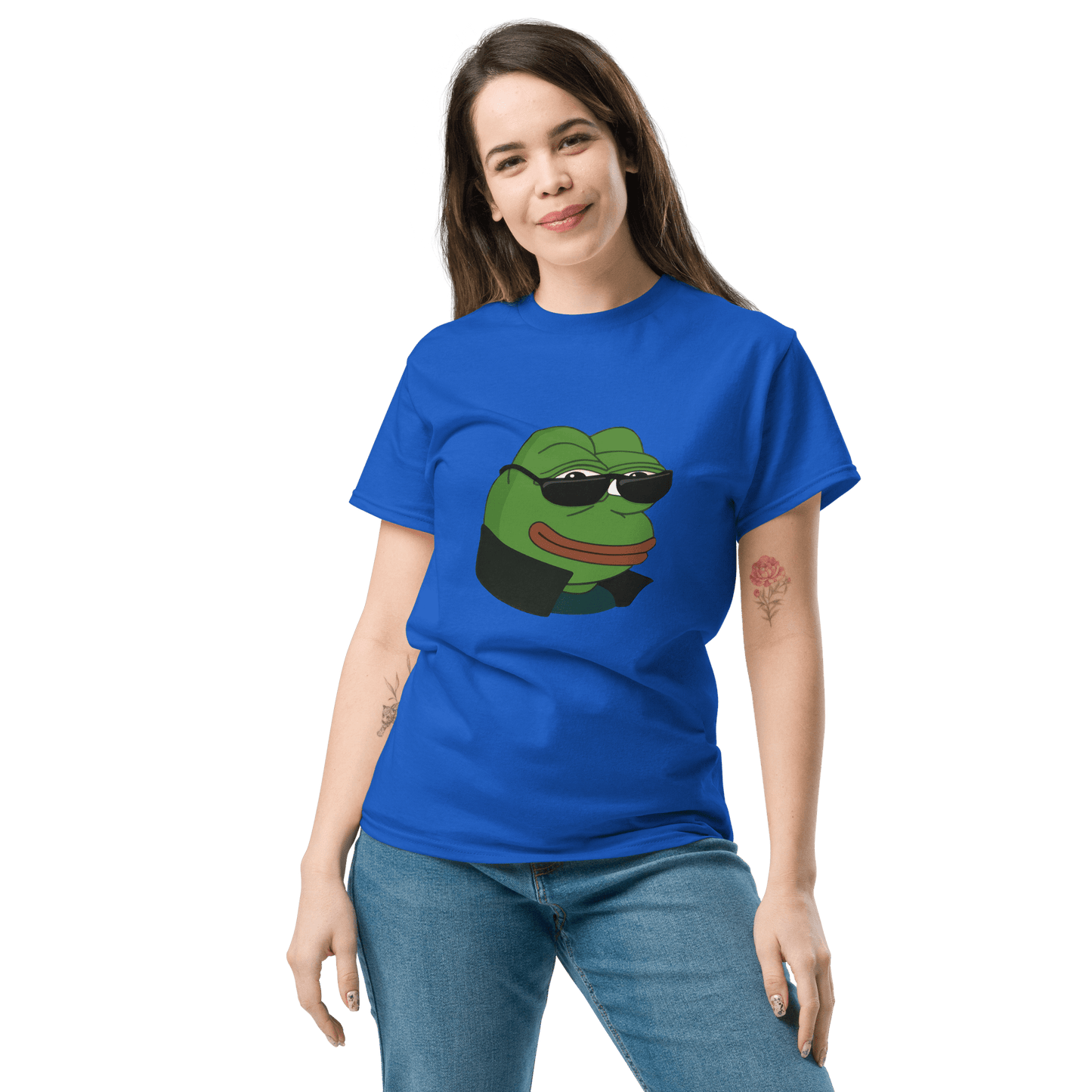 Pepe Classic T-Shirt Meme - Royal | Shirtposting