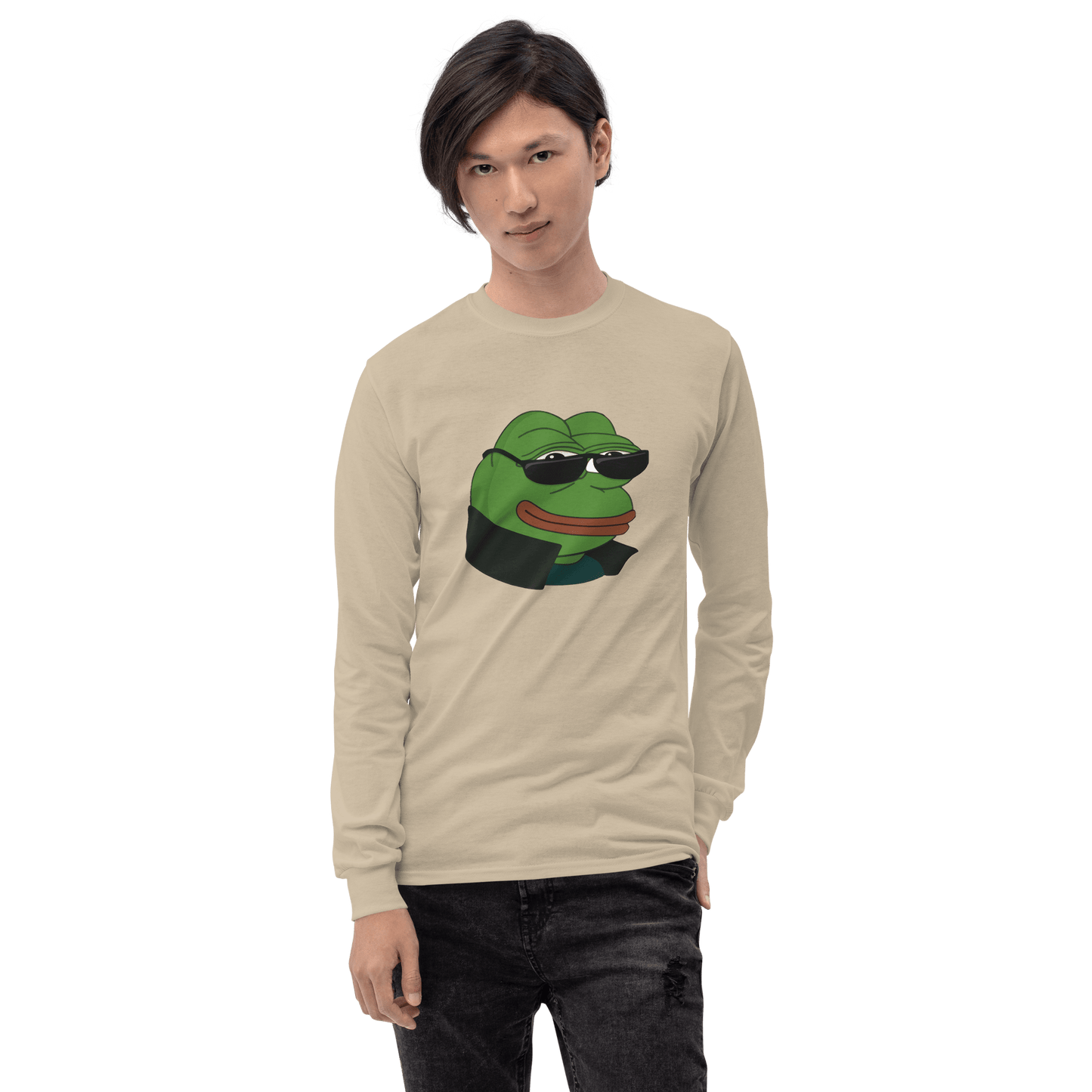 Pepe Long Sleeve T-Shirt Meme - Sport Grey | Shirtposting