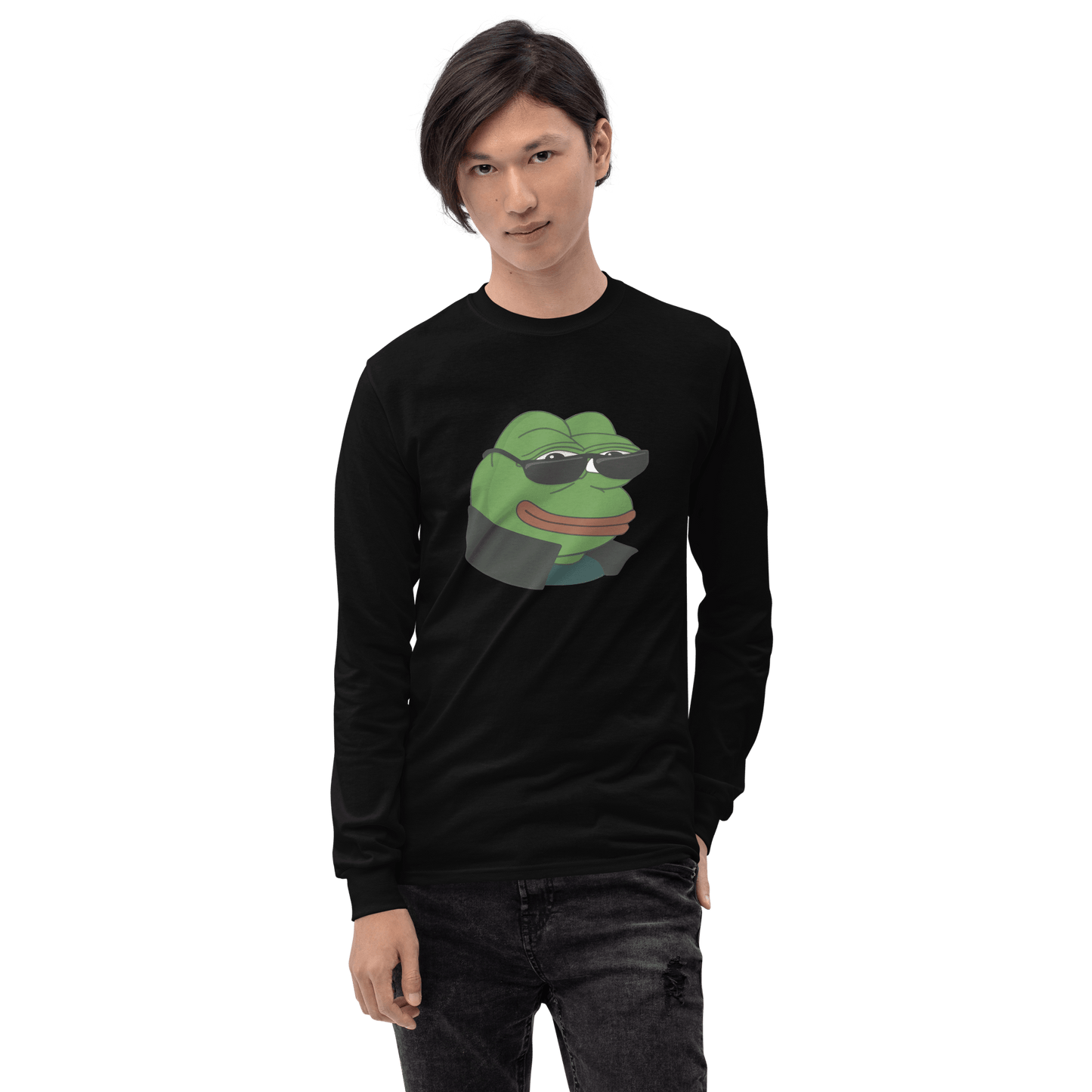 Pepe Long Sleeve T-Shirt Meme - Sport Grey | Shirtposting