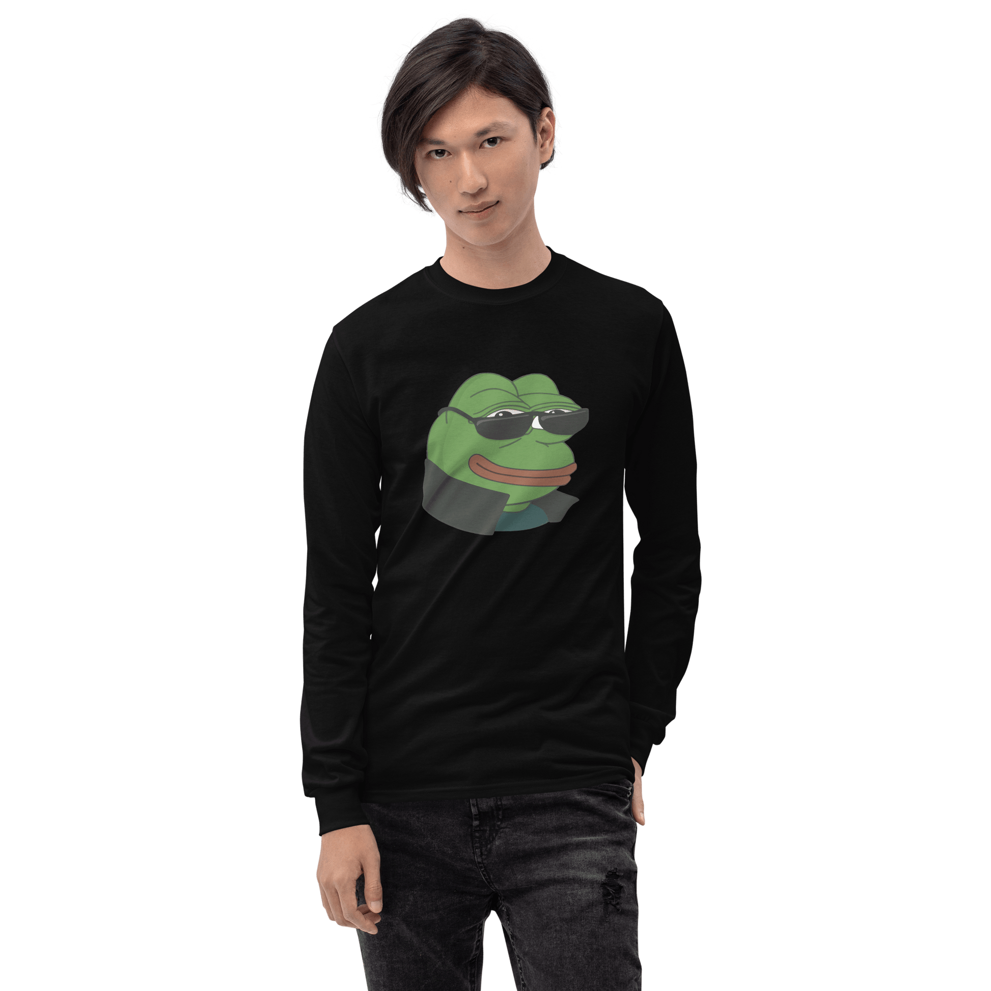 Pepe Long Sleeve T-Shirt Meme - Sport Grey | Shirtposting