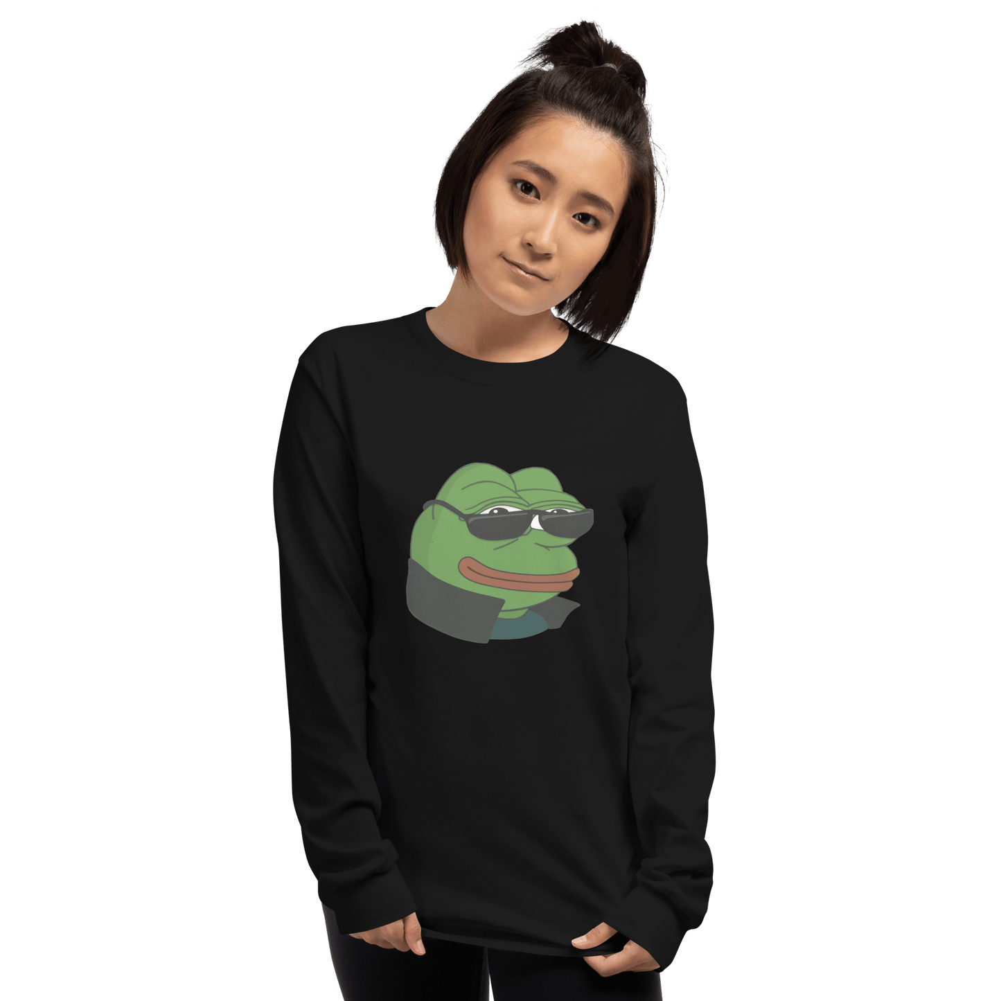 Pepe Long Sleeve T-Shirt Meme - Sport Grey | Shirtposting