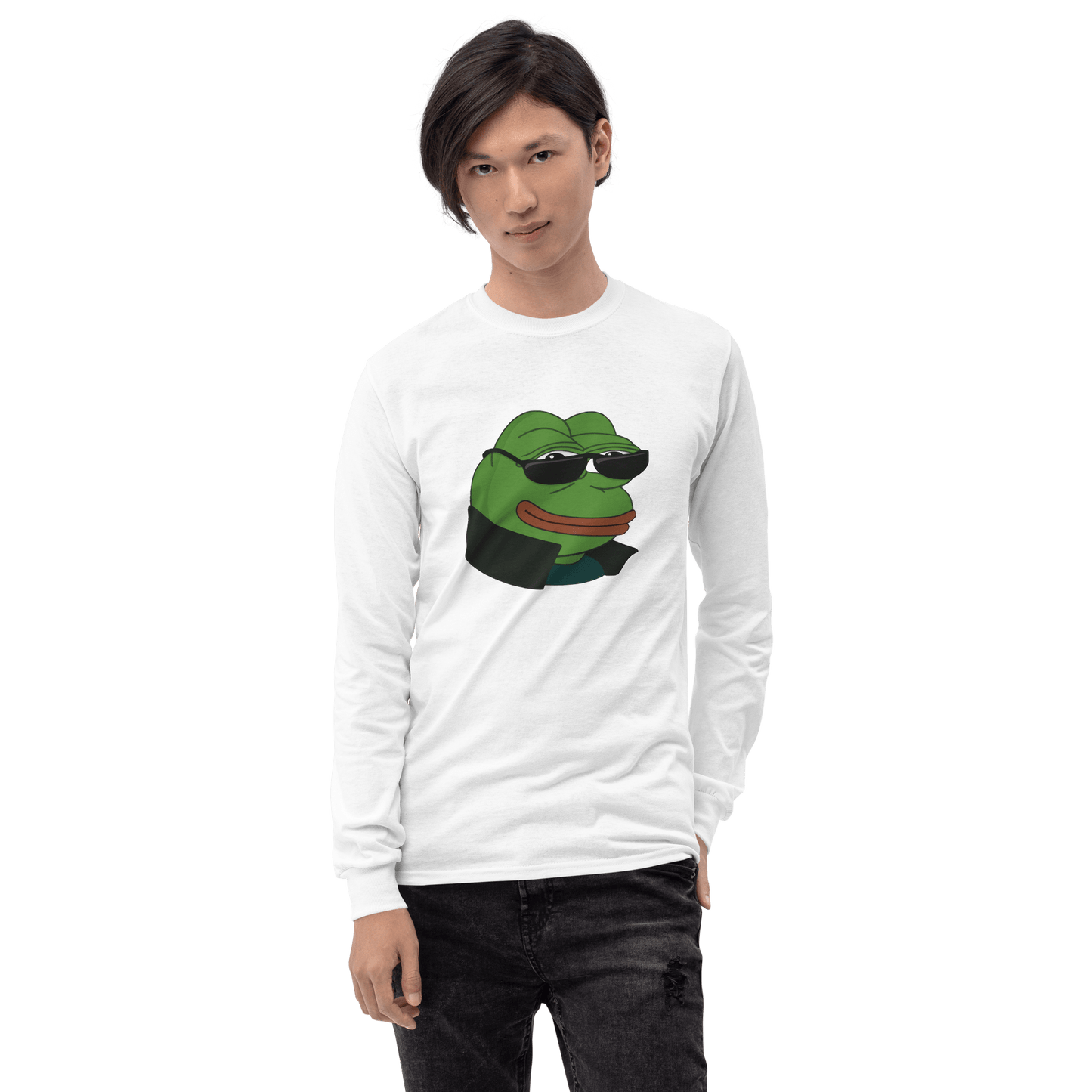 Pepe Long Sleeve T-Shirt Meme - Sport Grey | Shirtposting
