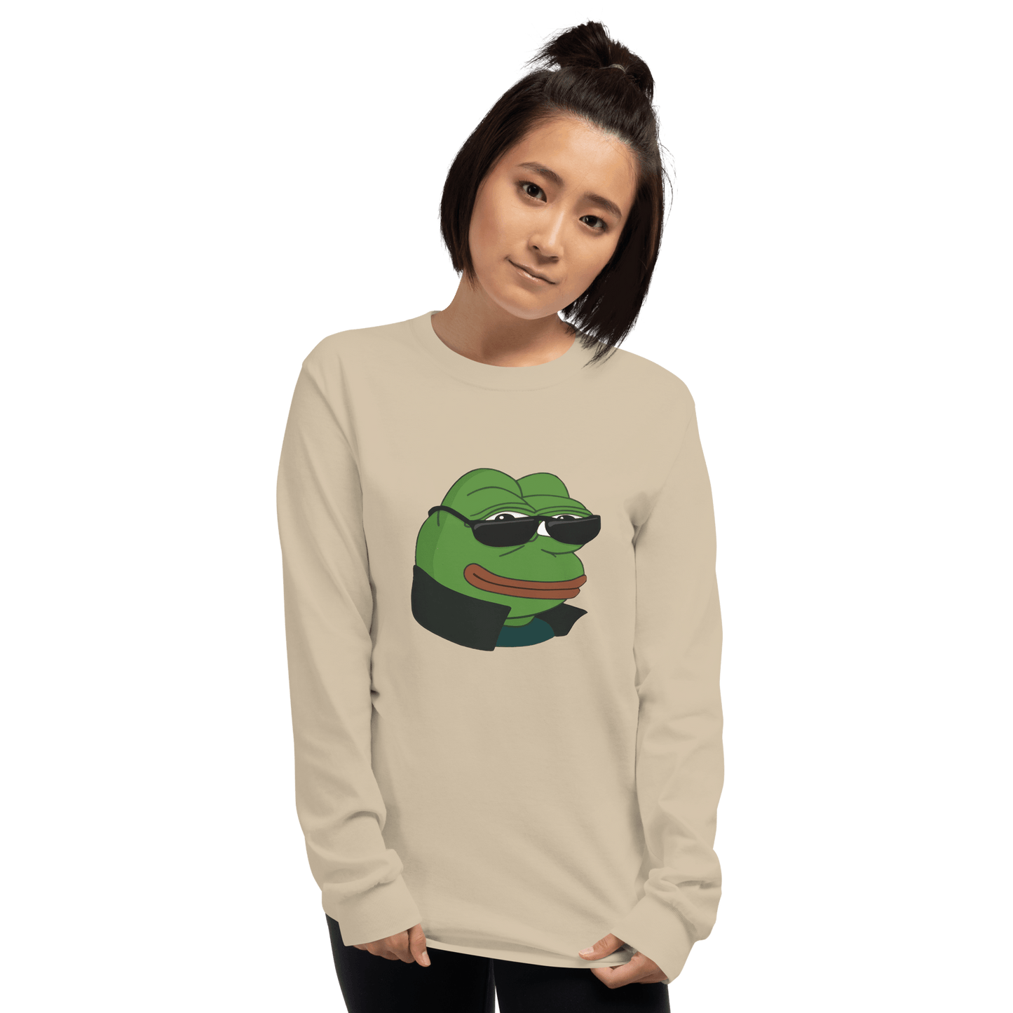 Pepe Long Sleeve T-Shirt Meme - Sport Grey | Shirtposting