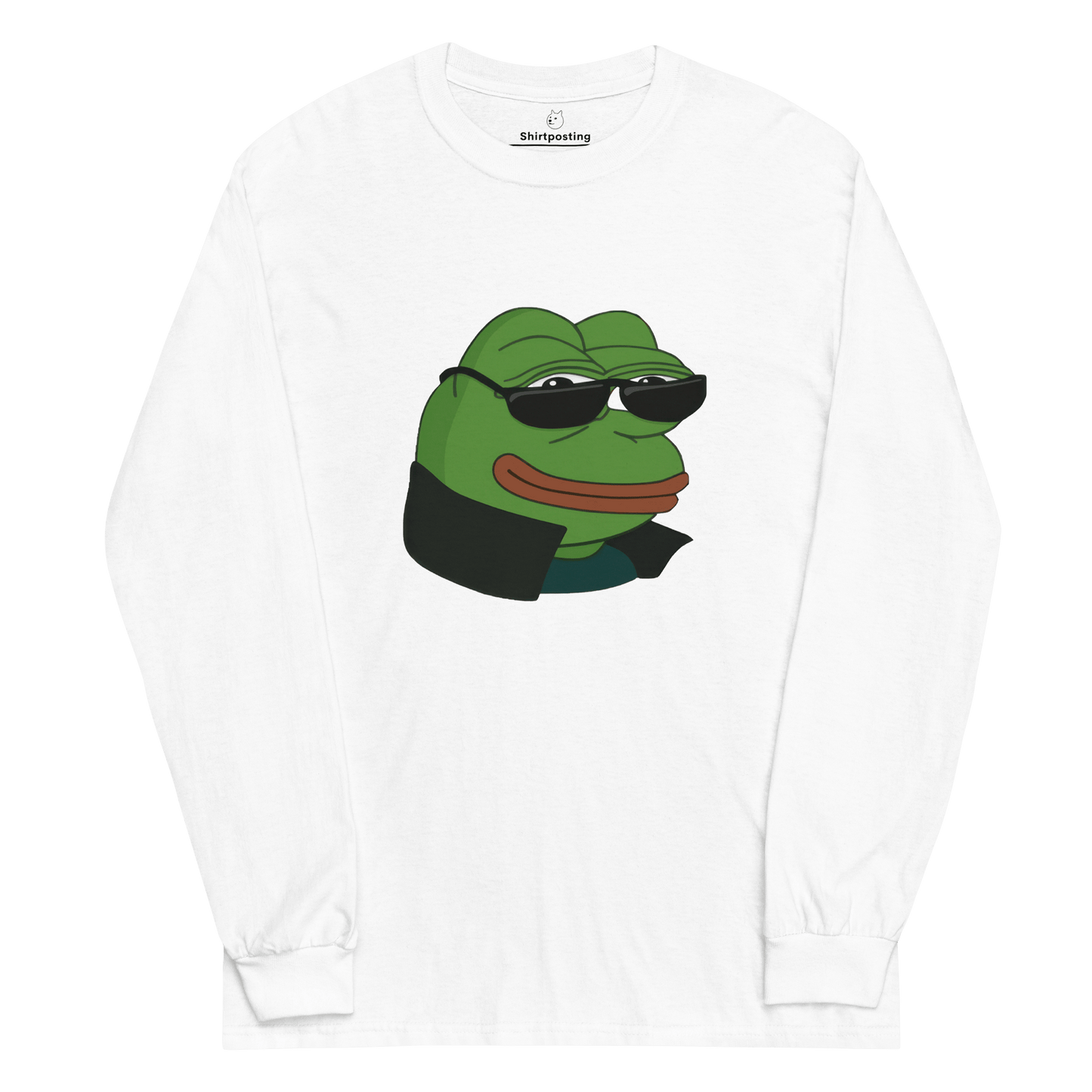 Pepe Long Sleeve T-Shirt Meme - White | Shirtposting
