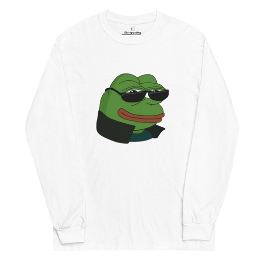 Pepe Long Sleeve T-Shirt Meme - White | Shirtposting