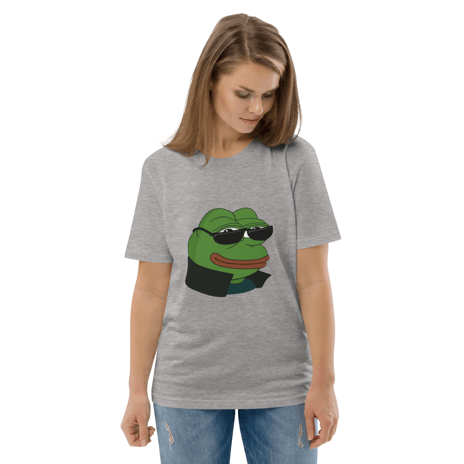 Pepe Premium Organic T-Shirt Meme - Dark Heather Grey | Shirtposting