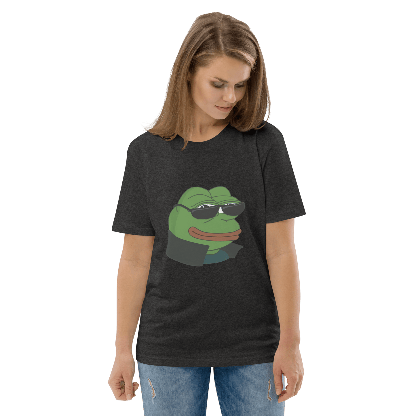 Pepe Premium Organic T-Shirt Meme - Dark Heather Grey | Shirtposting