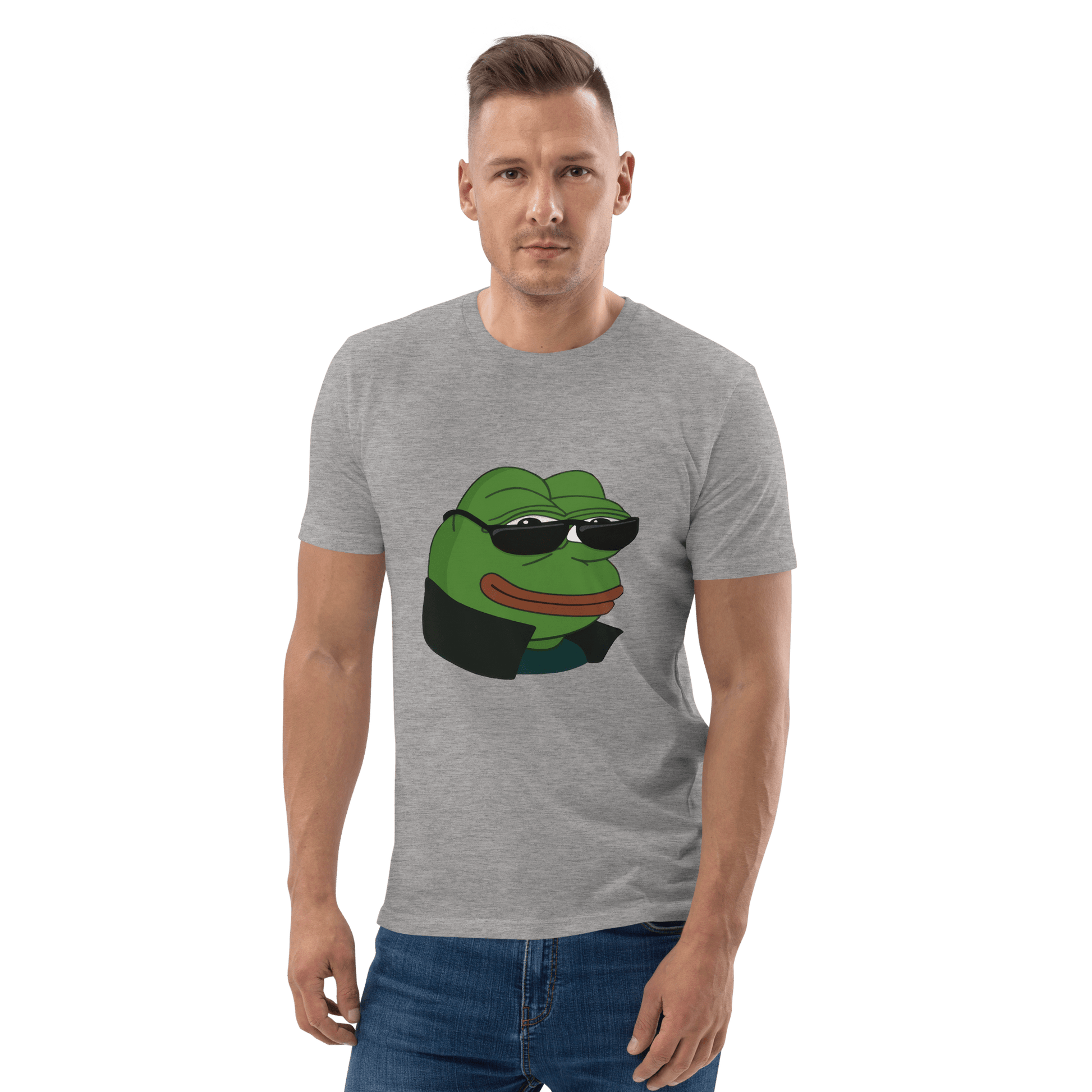 Pepe Premium Organic T-Shirt Meme - Dark Heather Grey | Shirtposting