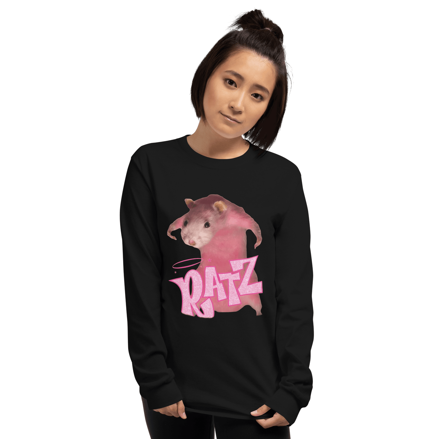 Ratz Meme Long Sleeve T-Shirt Meme - Black | Shirtposting