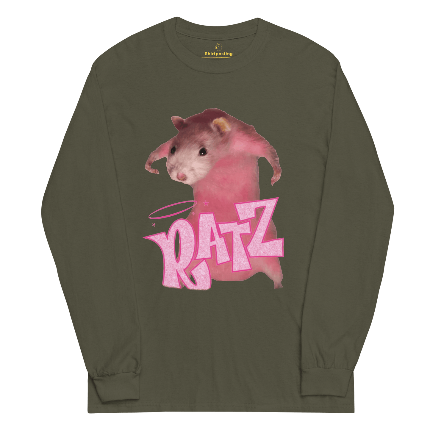 Ratz Meme Long Sleeve T-Shirt Meme - Black | Shirtposting