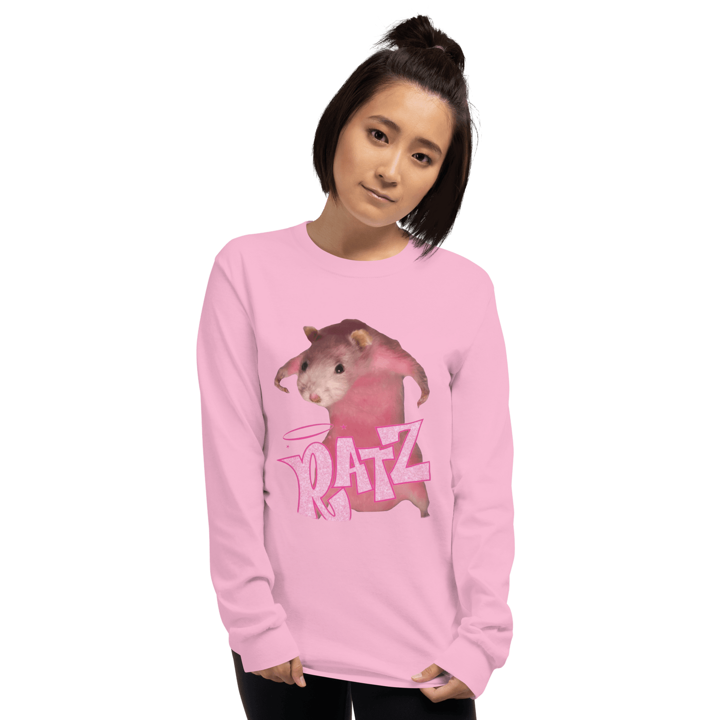 Ratz Meme Long Sleeve T-Shirt Meme - Light Pink | Shirtposting