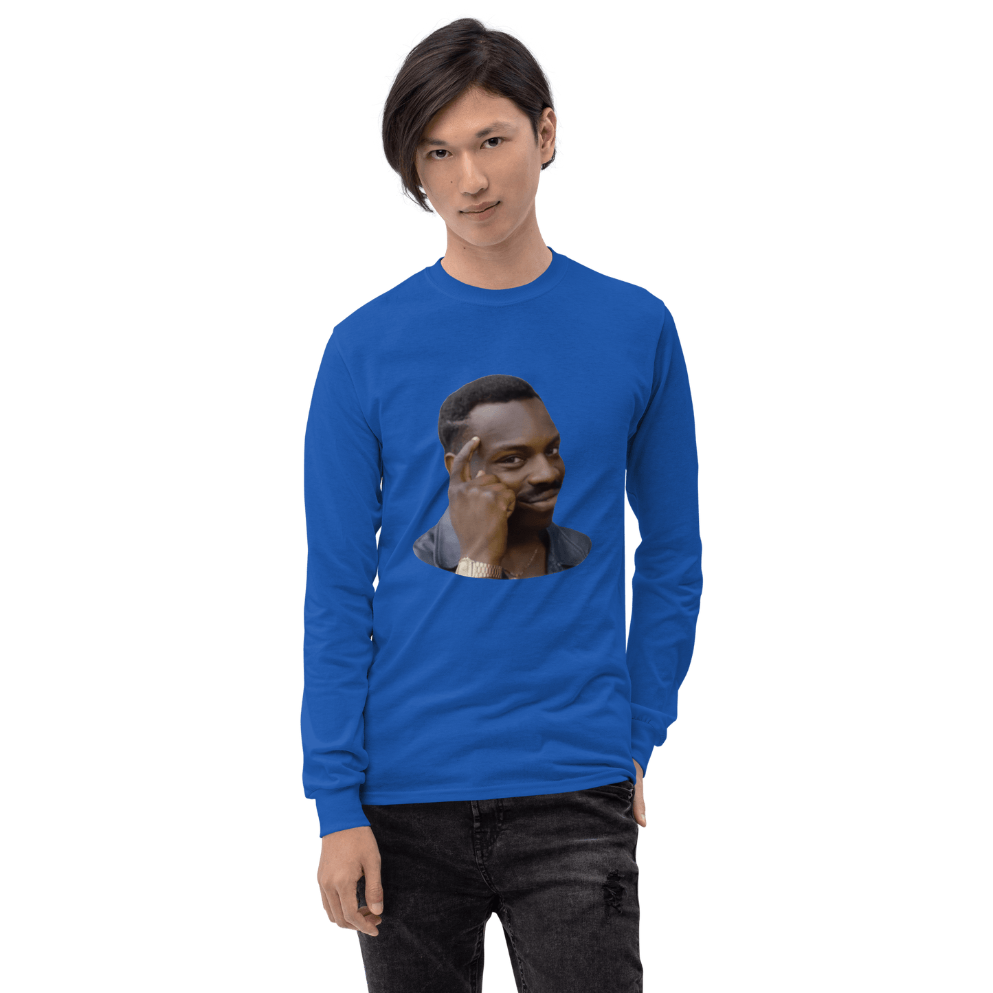 Roll Safe Long Sleeve T-Shirt Meme - Sport Grey | Shirtposting