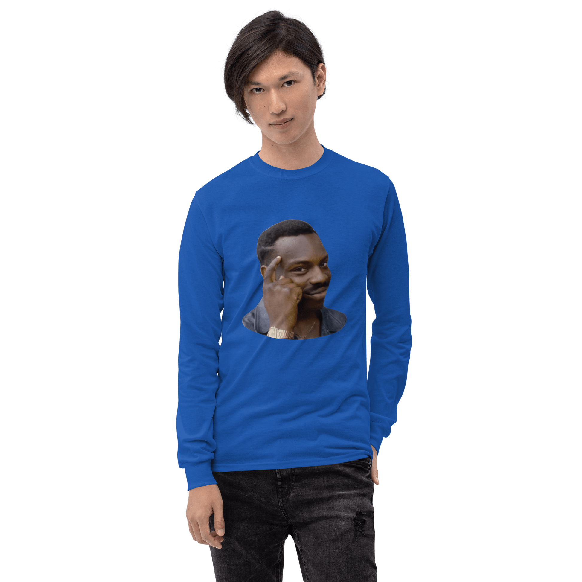 Roll Safe Long Sleeve T-Shirt Meme - Sport Grey | Shirtposting