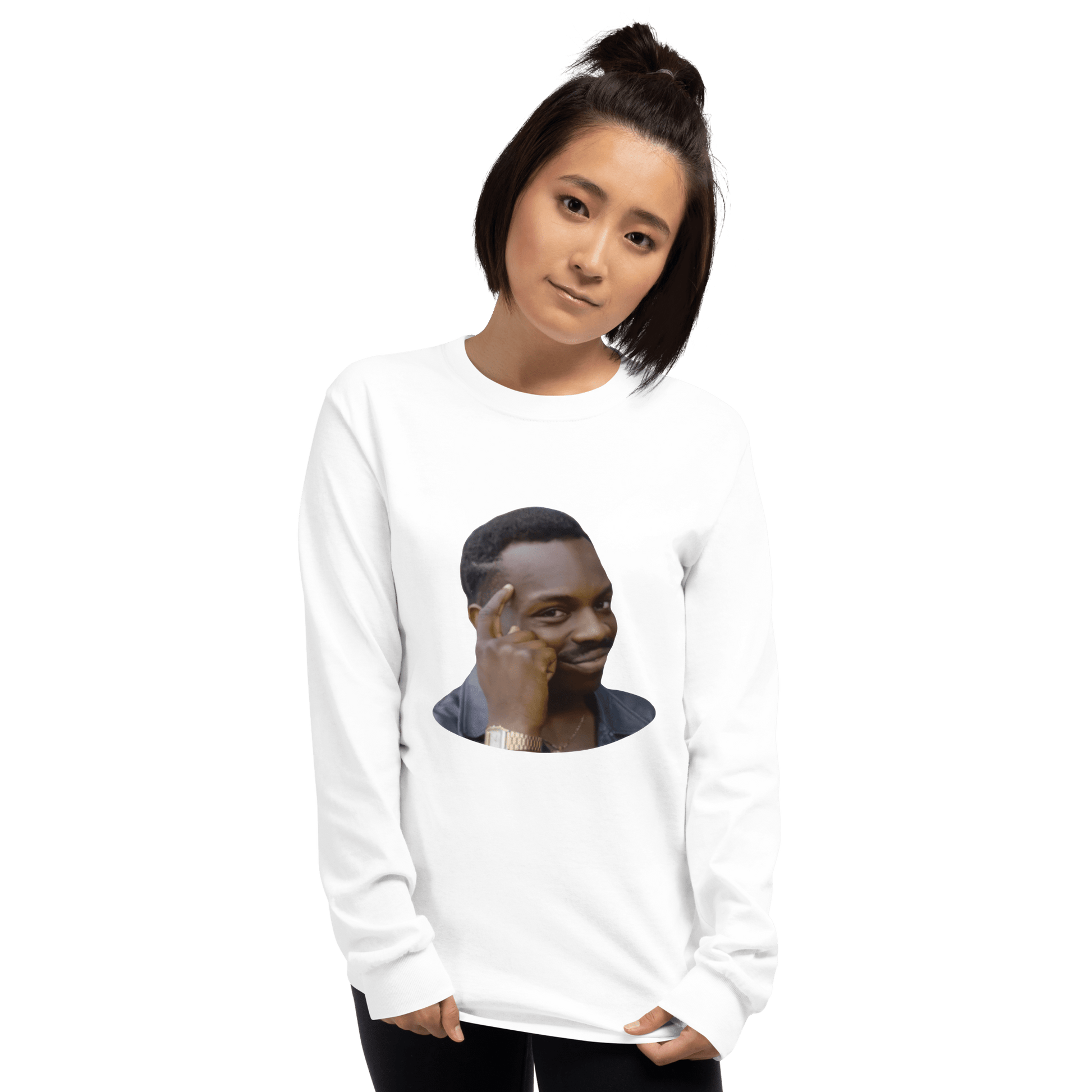 Roll Safe Long Sleeve T-Shirt Meme - Sport Grey | Shirtposting