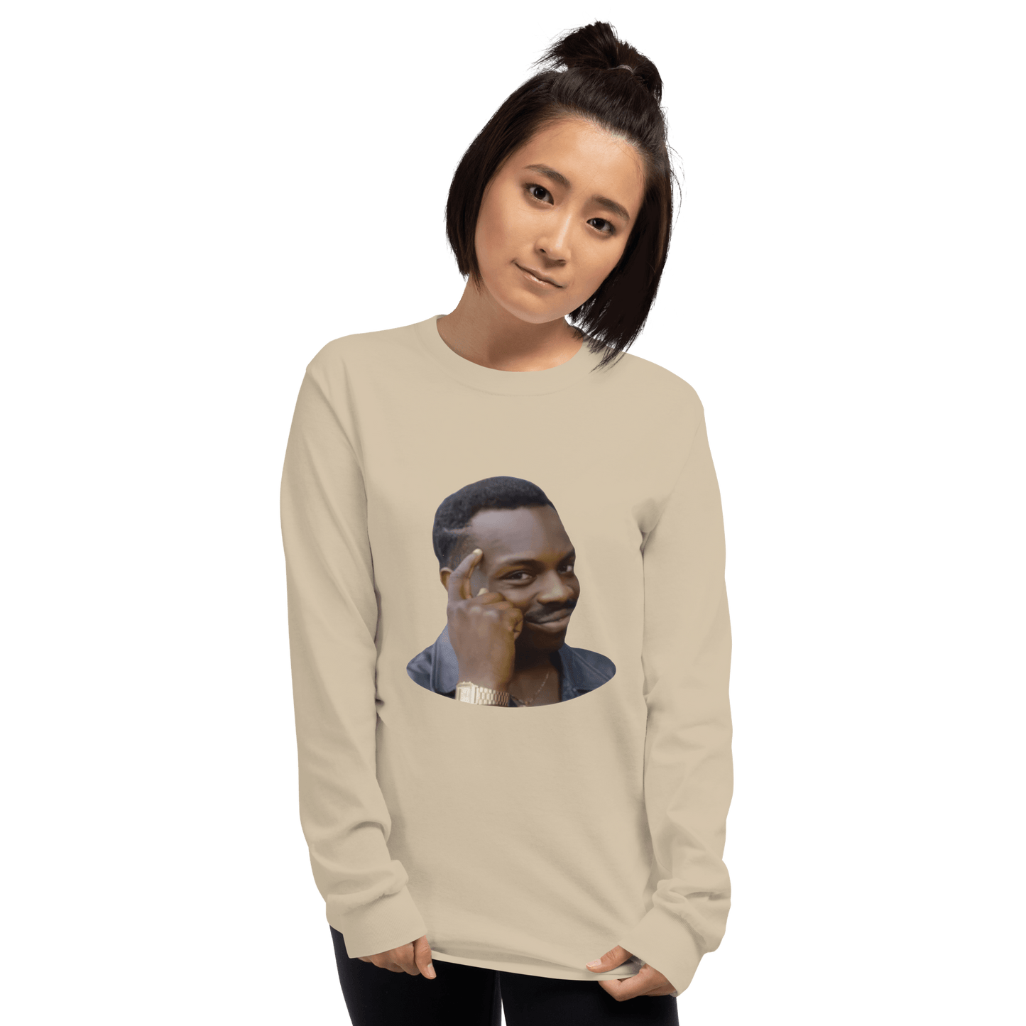 Roll Safe Long Sleeve T-Shirt Meme - Sport Grey | Shirtposting