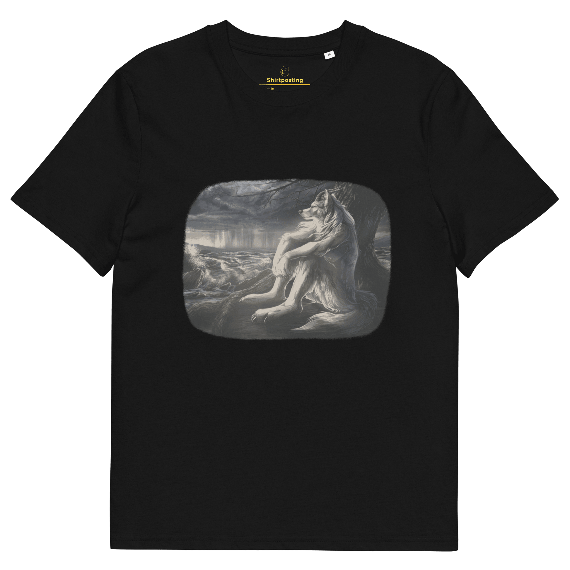 Sigma Wolf Premium Organic T-Shirt Meme - Black | Shirtposting