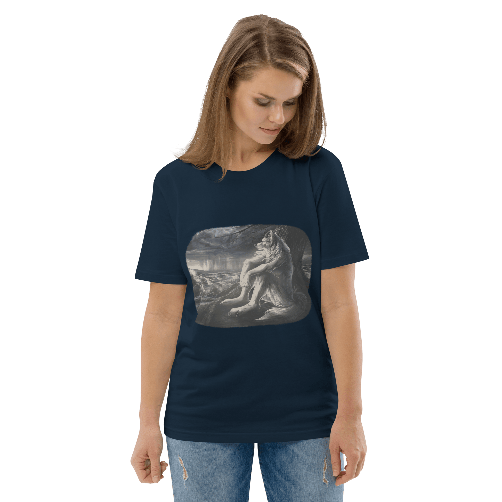 Sigma Wolf Premium Organic T-Shirt Meme - Dark Heather Grey | Shirtposting
