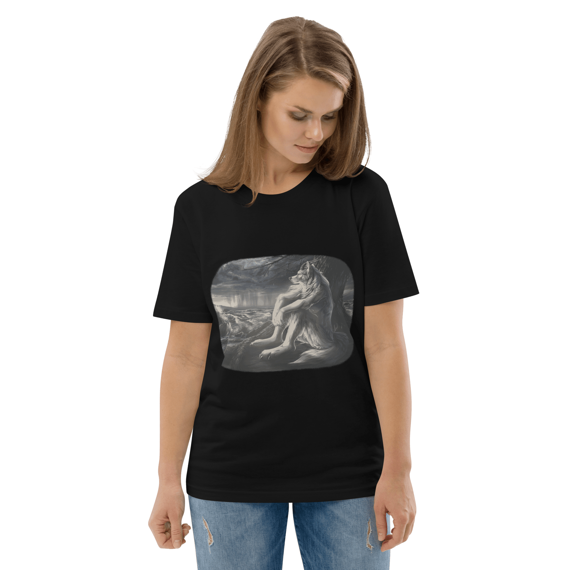 Sigma Wolf Premium Organic T-Shirt Meme - Dark Heather Grey | Shirtposting