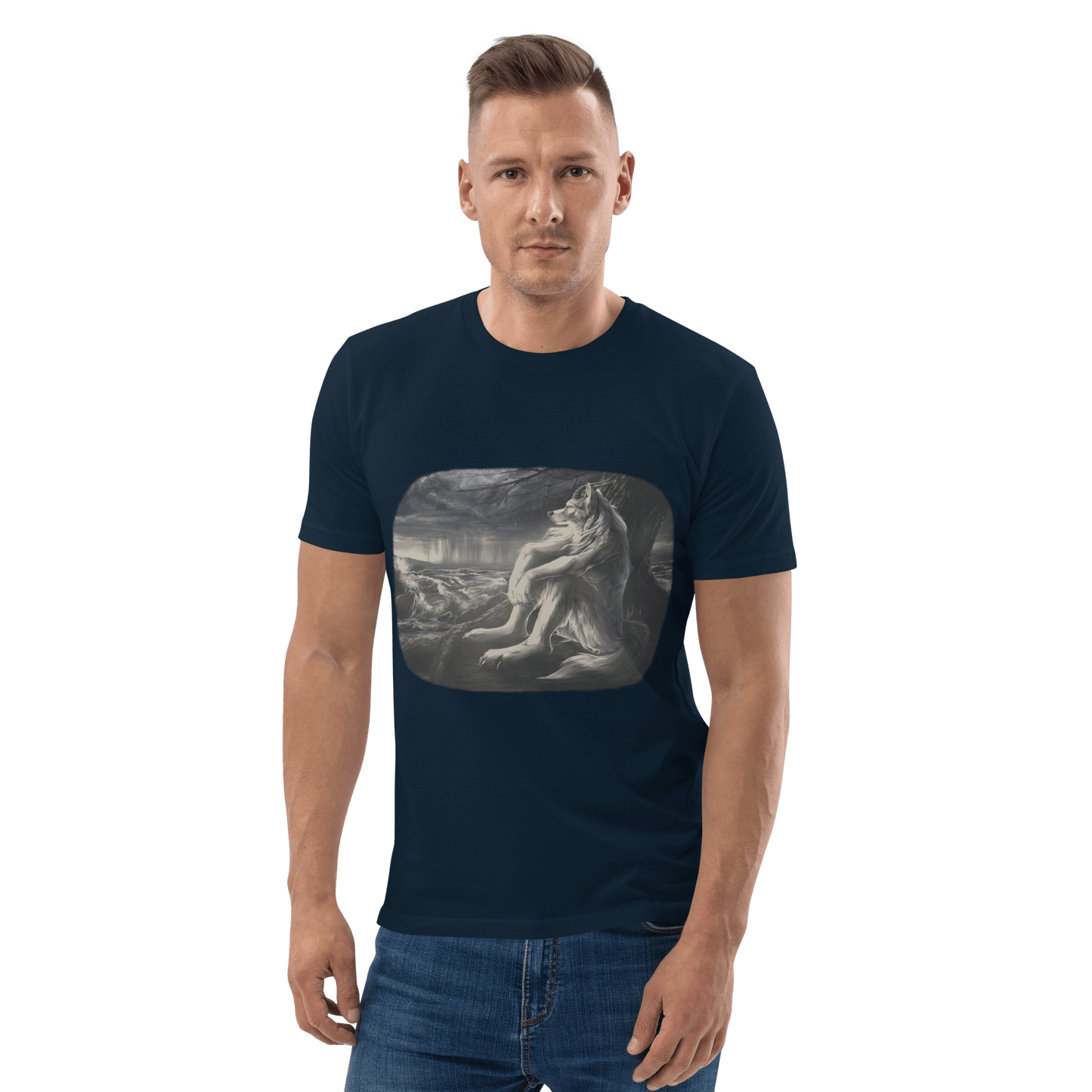 Sigma Wolf Premium Organic T-Shirt Meme - Dark Heather Grey | Shirtposting