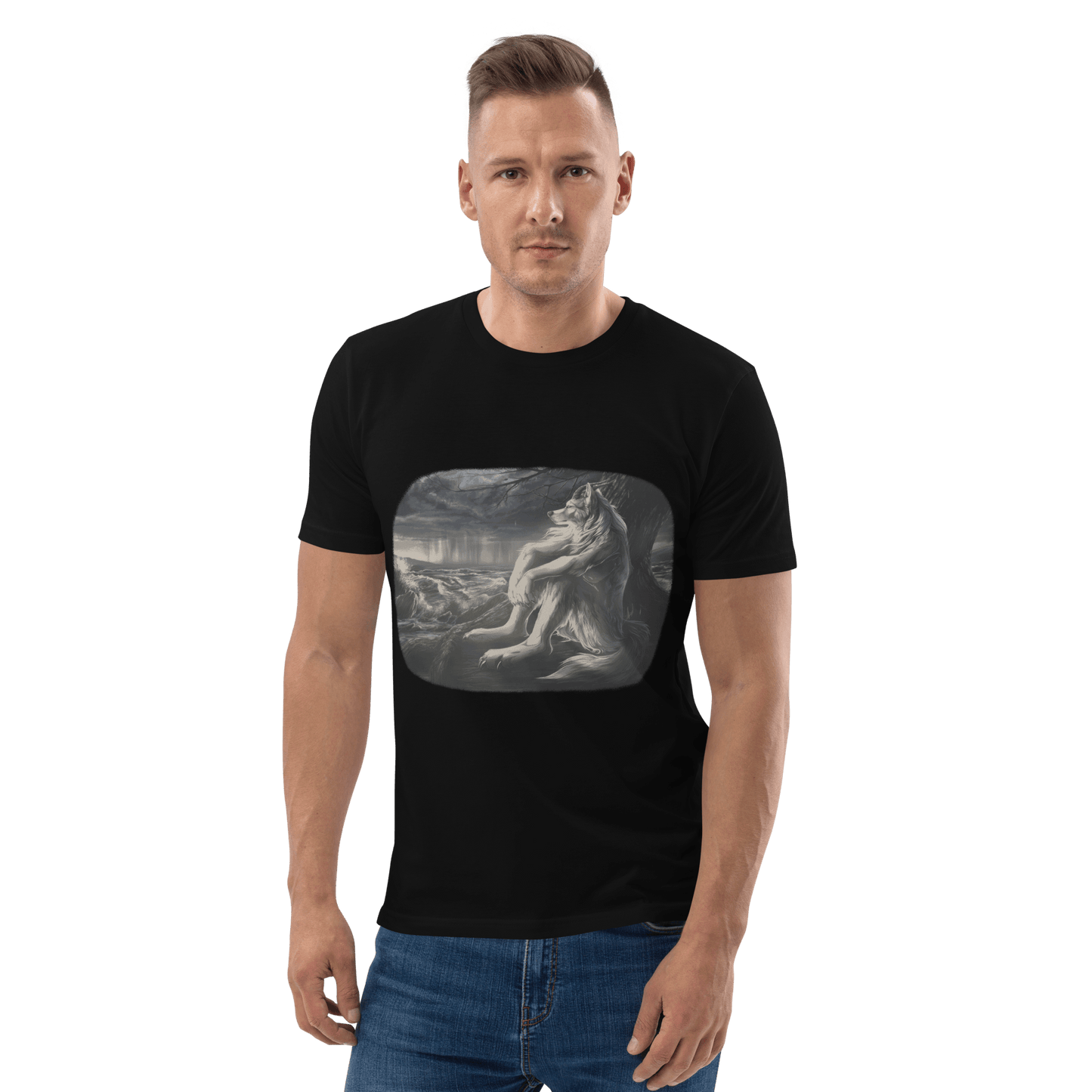 Sigma Wolf Premium Organic T-Shirt Meme - Dark Heather Grey | Shirtposting