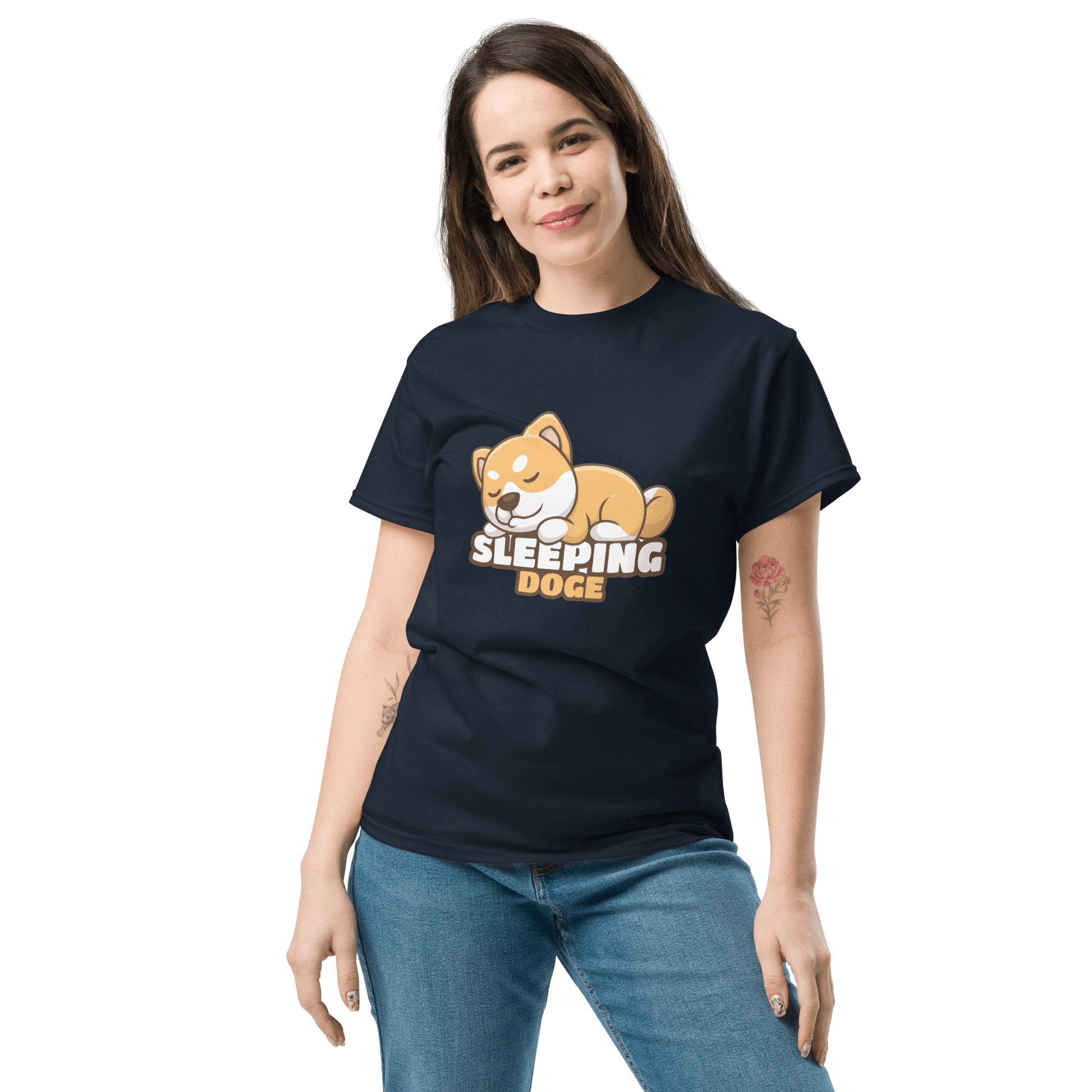 Sleeping Doge Classic T-Shirt Meme - Military Green | Shirtposting