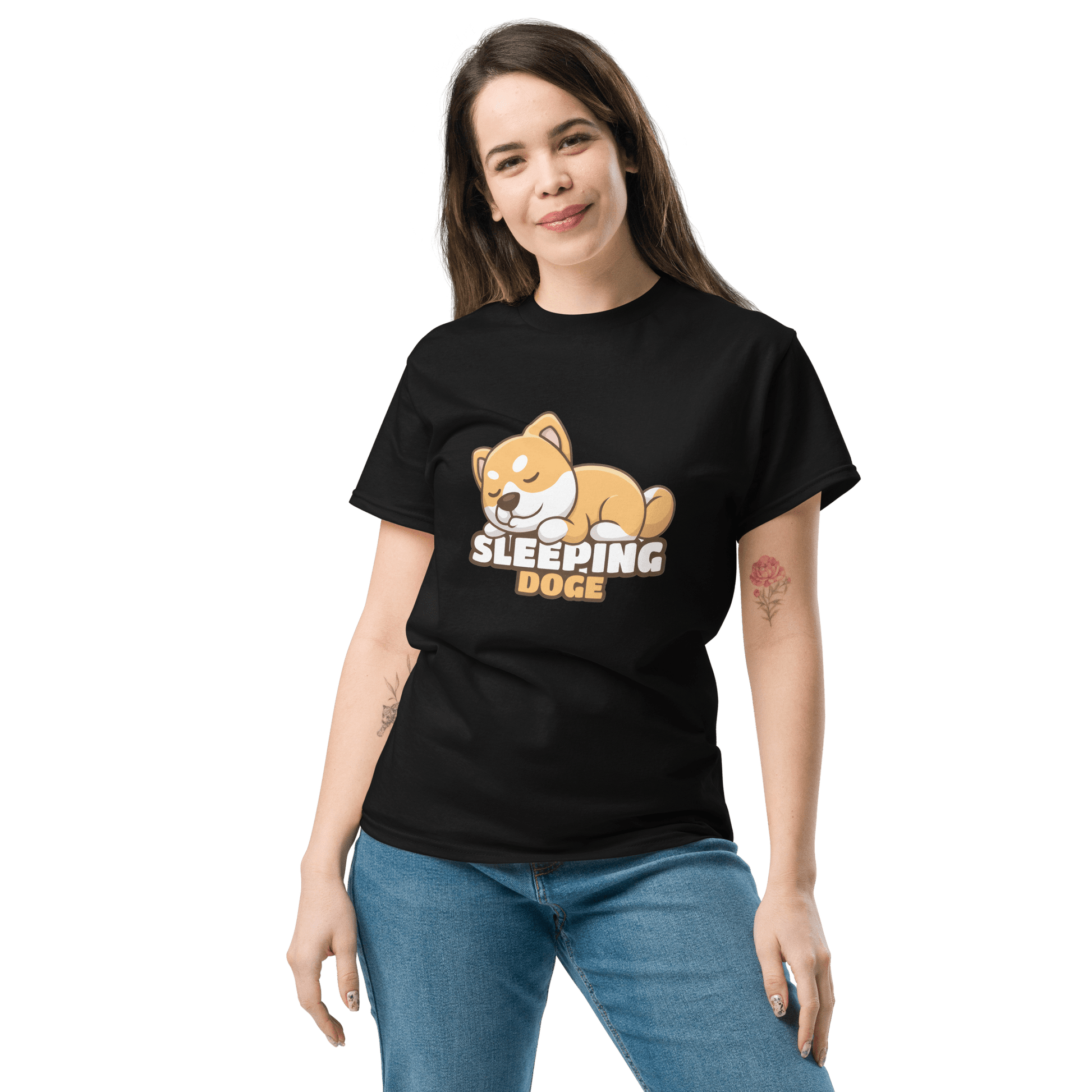 Sleeping Doge Classic T-Shirt Meme - Military Green | Shirtposting