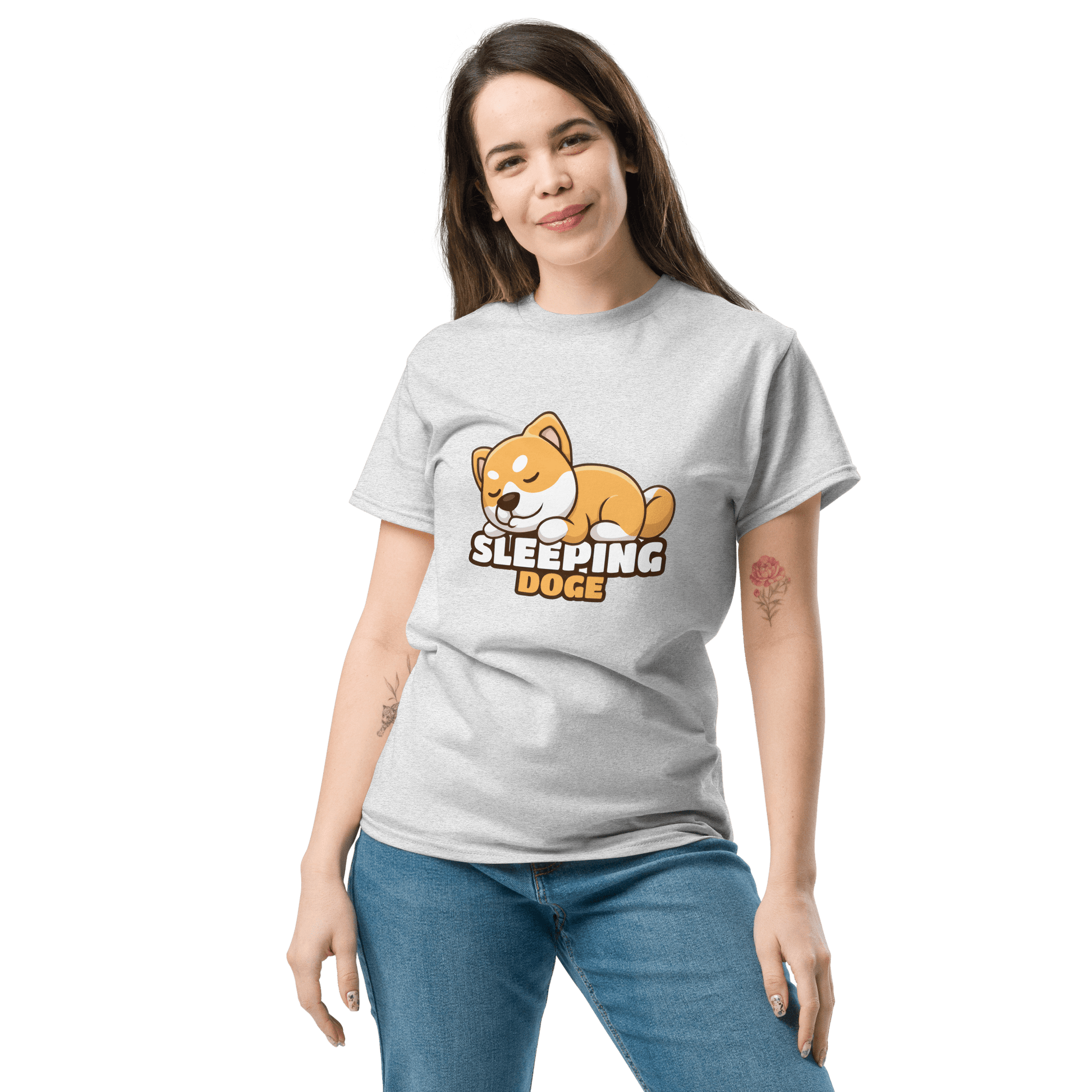 Sleeping Doge Classic T-Shirt Meme - Yellow Haze | Shirtposting
