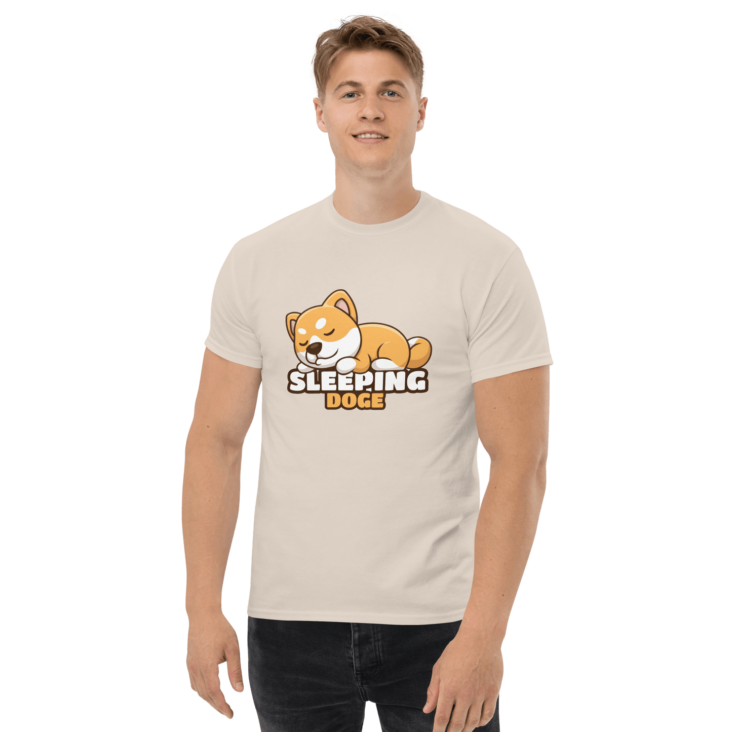 Sleeping Doge Classic T-Shirt Meme - Yellow Haze | Shirtposting