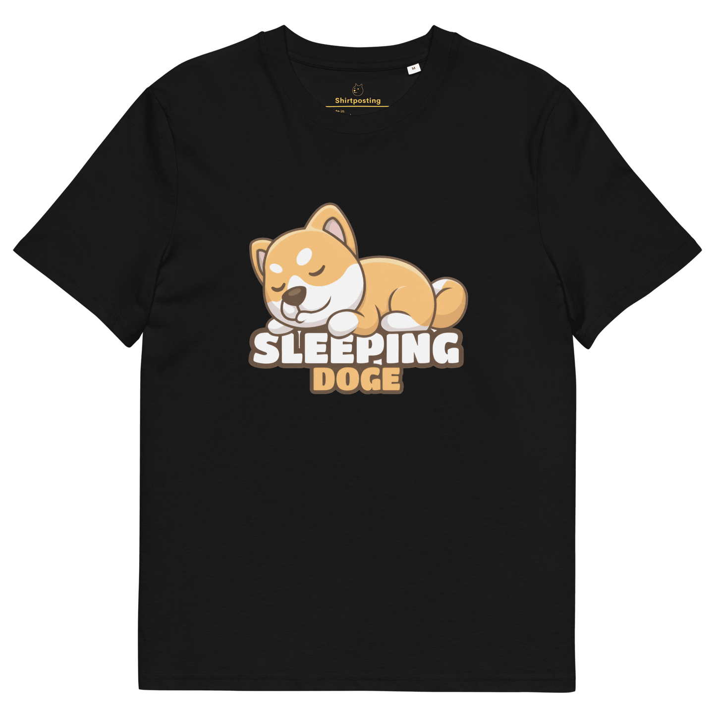 Sleeping Doge Premium Organic T-Shirt Meme - Black | Shirtposting