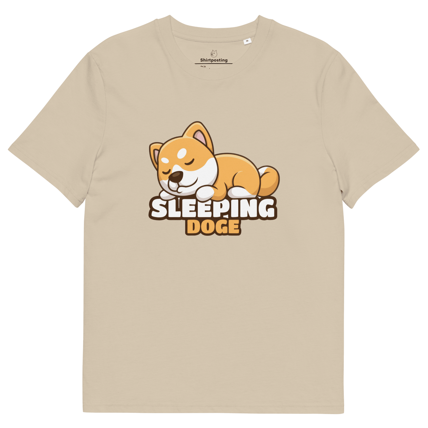 Sleeping Doge Premium Organic T-Shirt Meme - Desert Dust | Shirtposting
