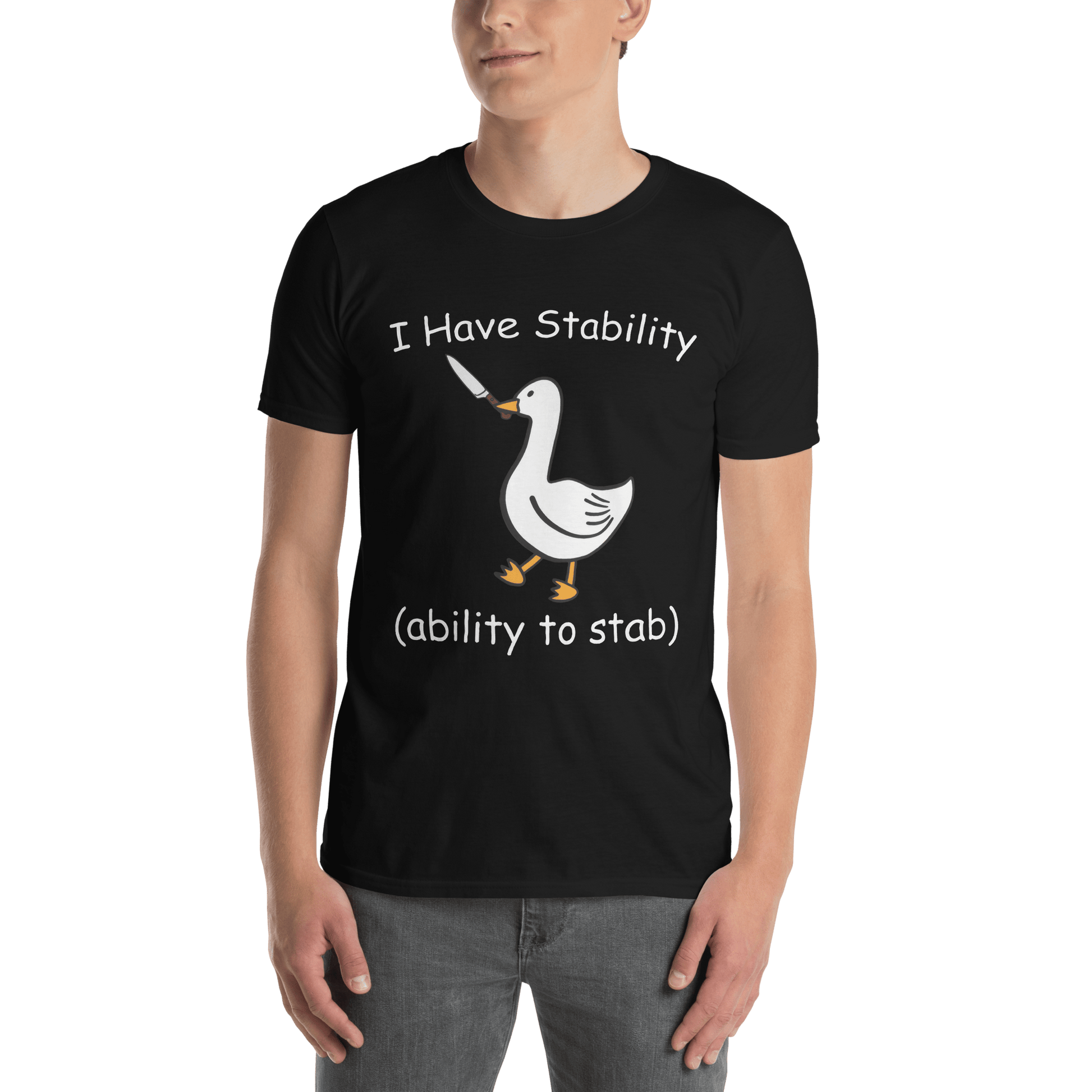 Stability Classic T-Shirt Meme - Navy | Shirtposting