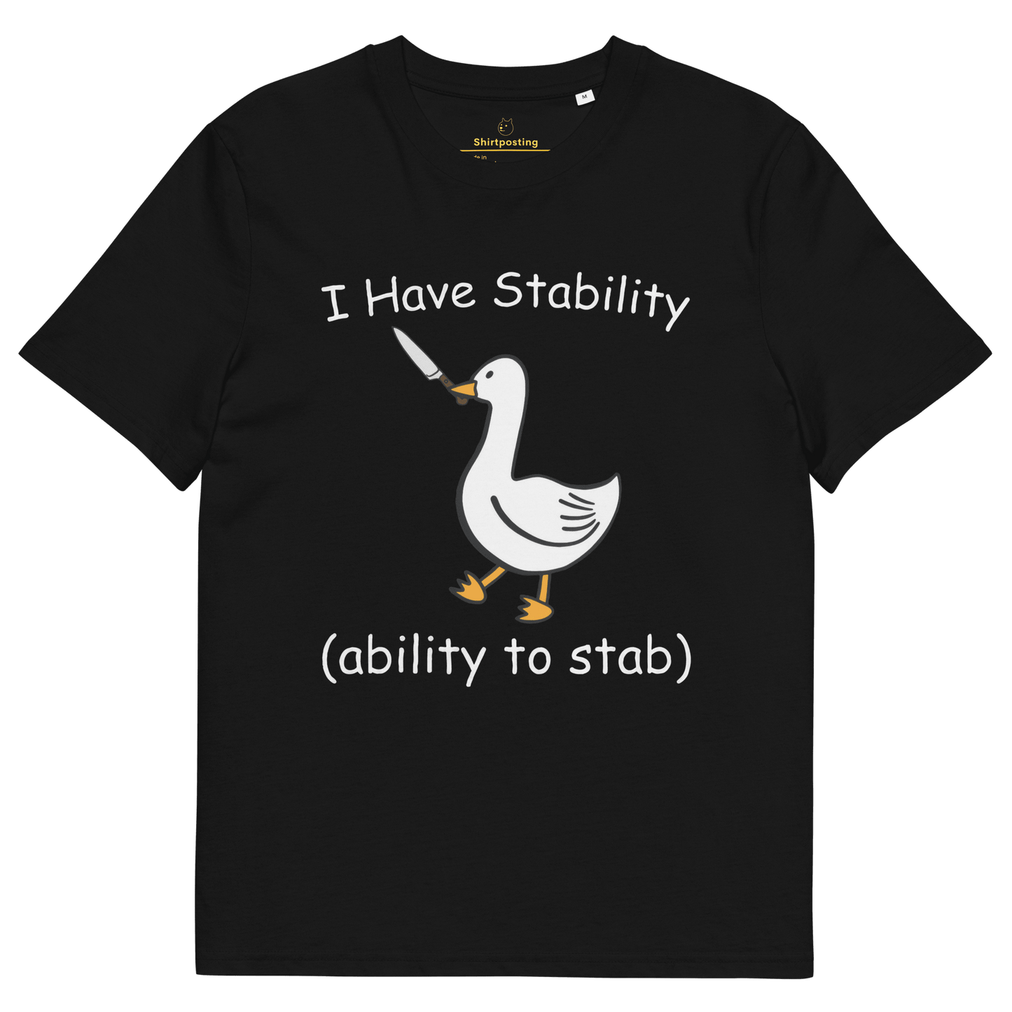 Stability Premium Organic T-Shirt Meme - Black | Shirtposting