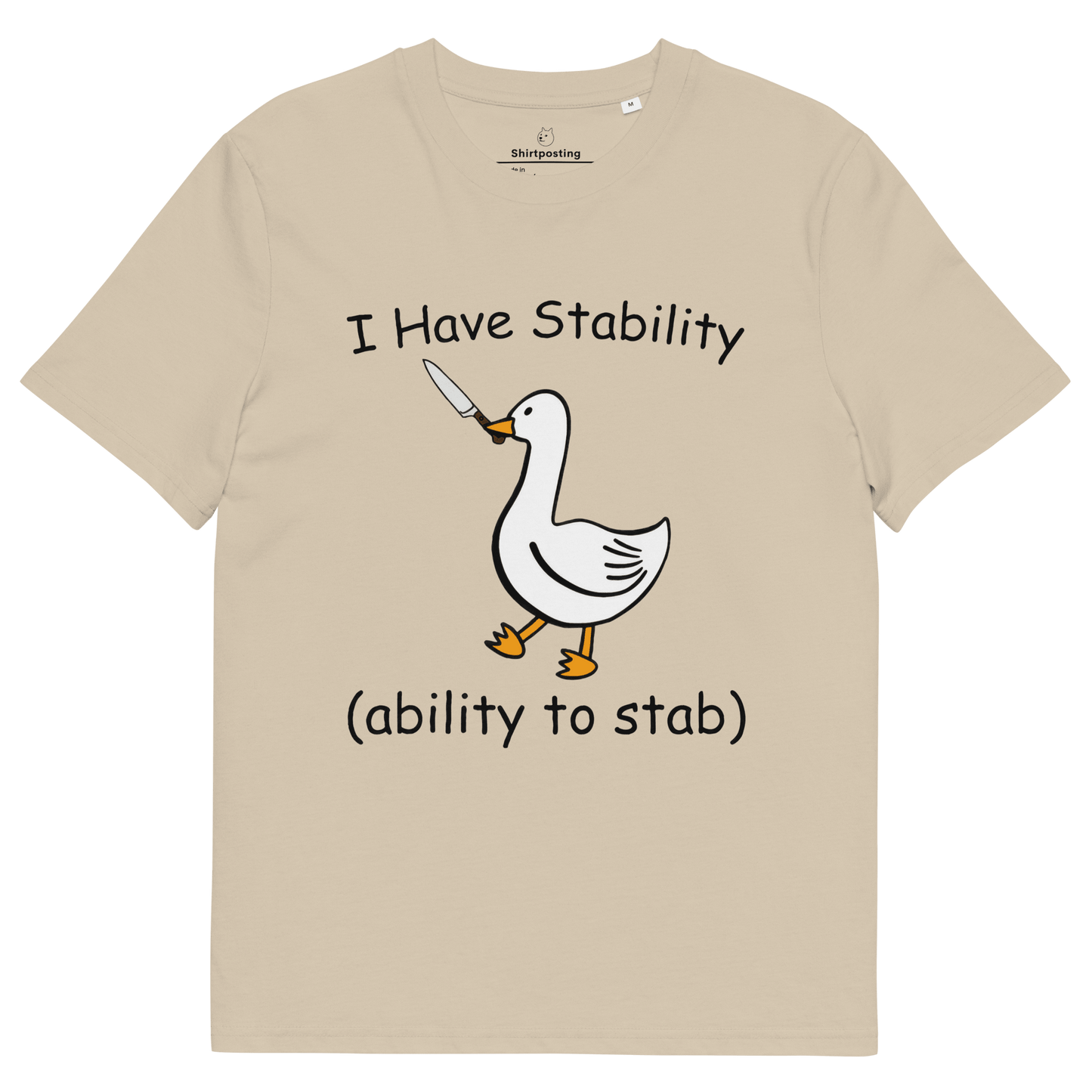 Stability Premium Organic T-Shirt Meme - Desert Dust | Shirtposting