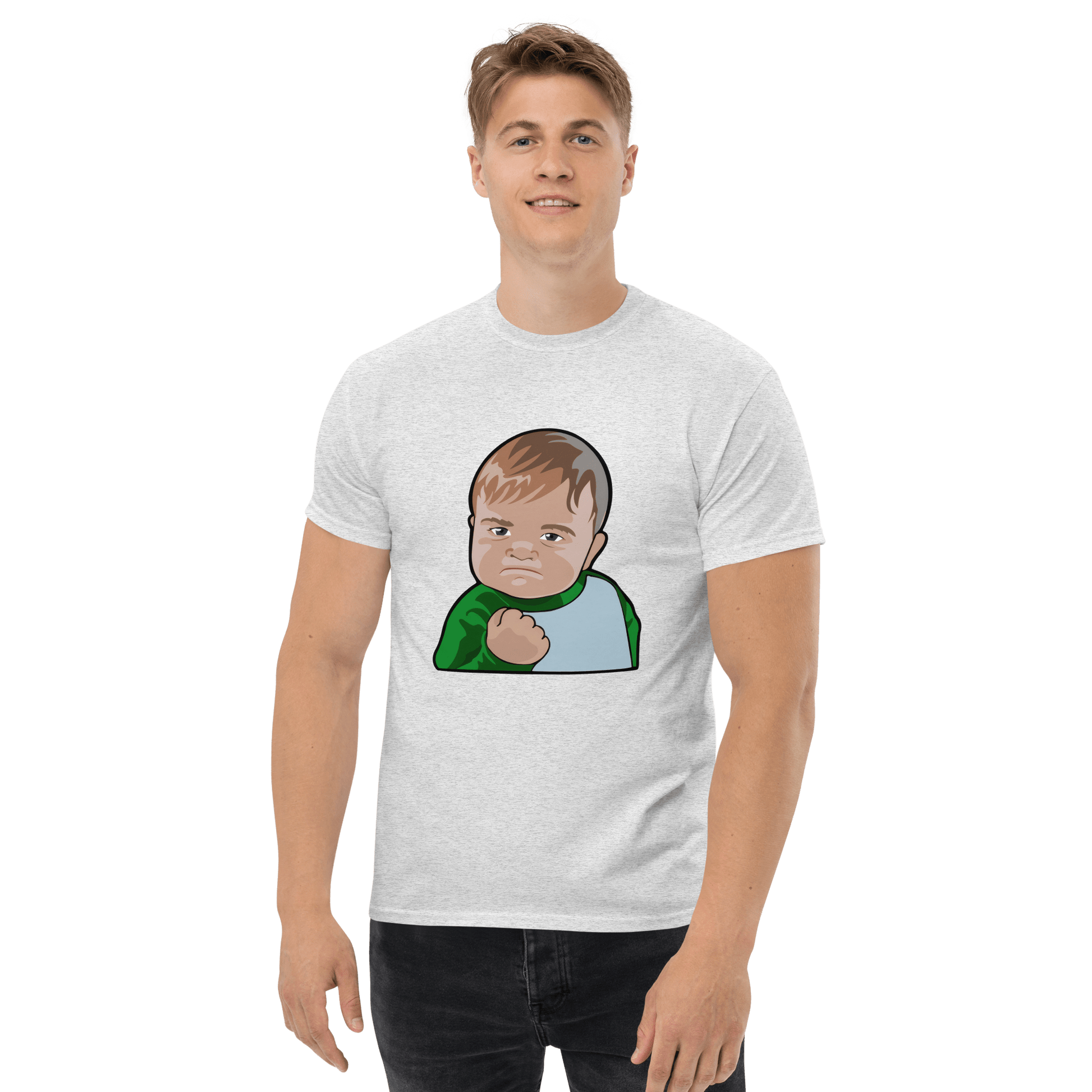 Success Kid Classic T-Shirt Meme - Ash | Shirtposting