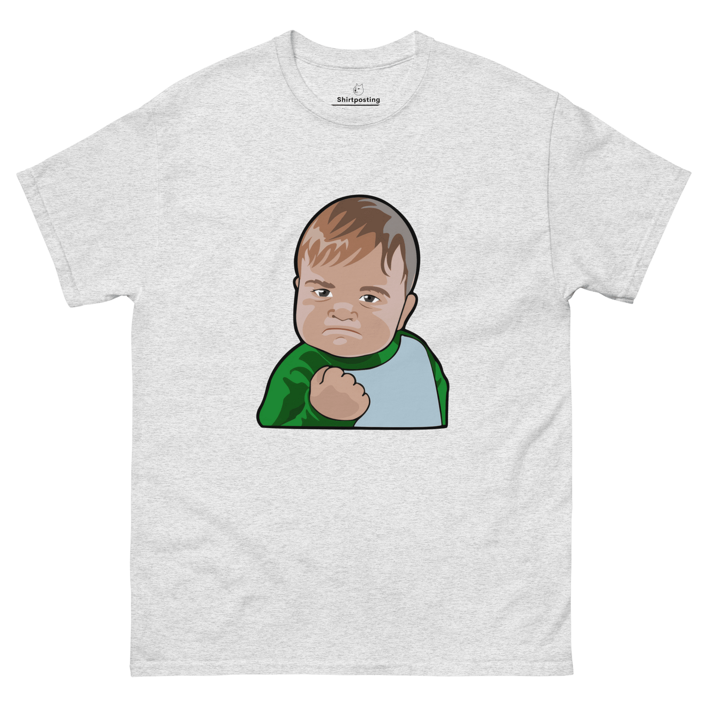 Success Kid Classic T-Shirt Meme - Ash | Shirtposting
