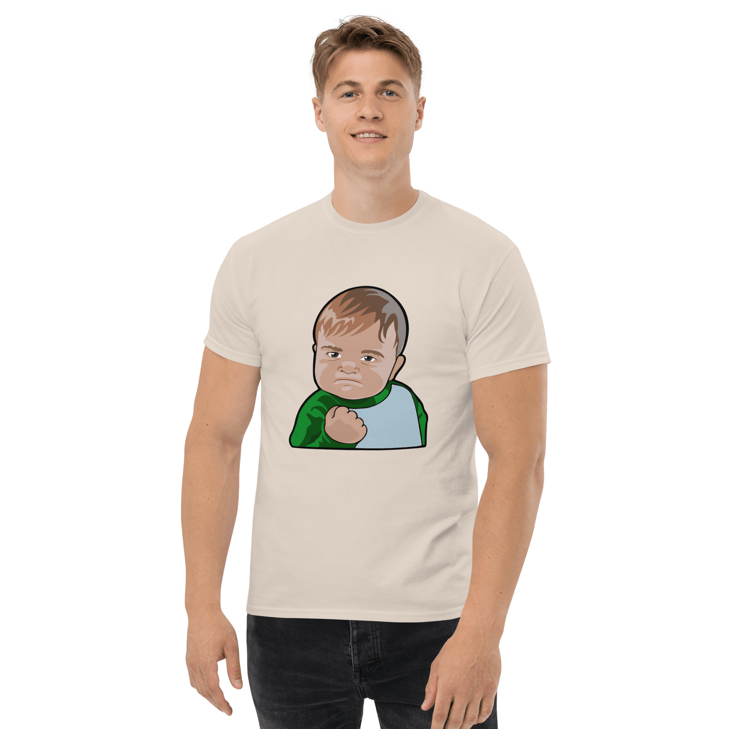 Success Kid Classic T-Shirt Meme - Ash | Shirtposting