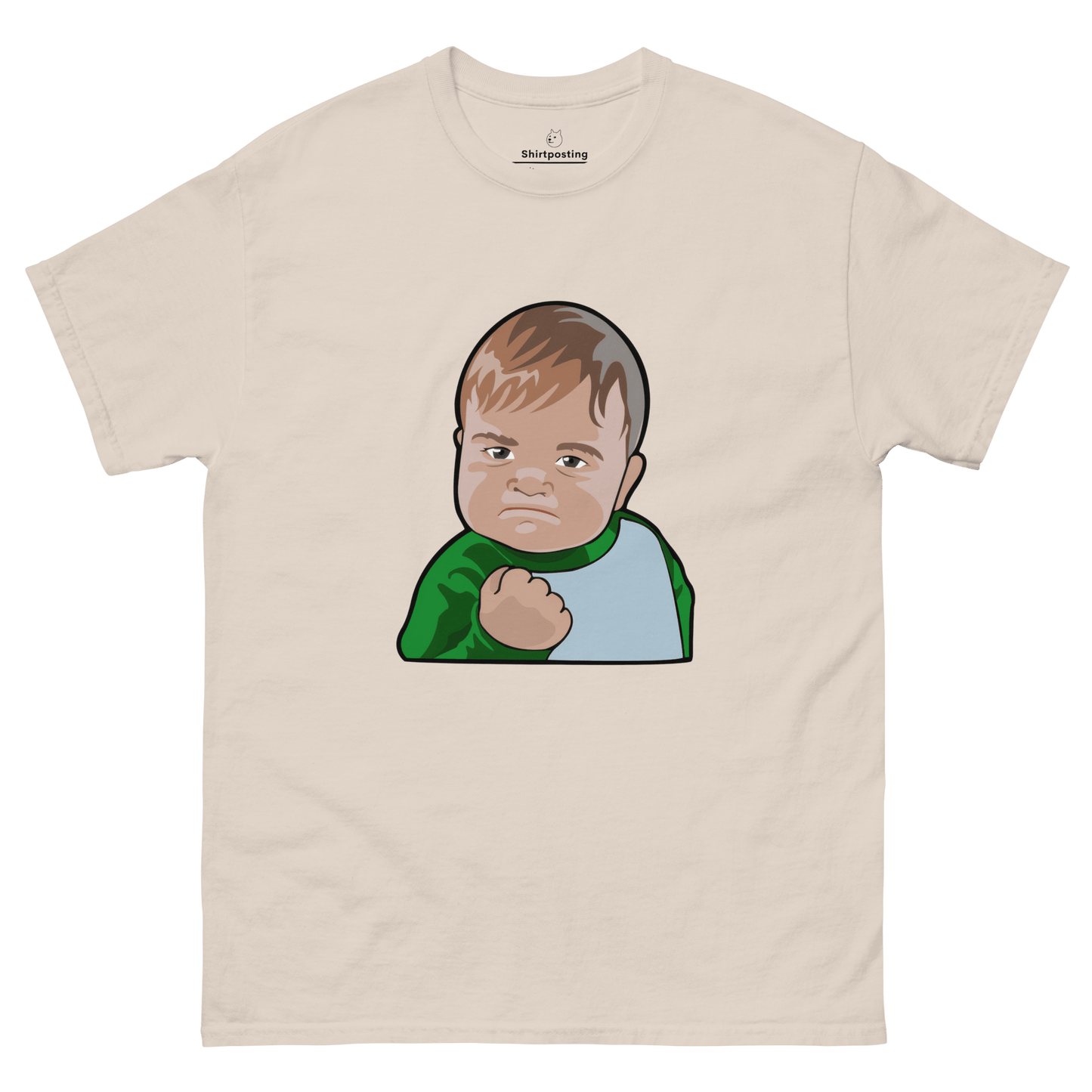 Success Kid Classic T-Shirt Meme - Natural | Shirtposting