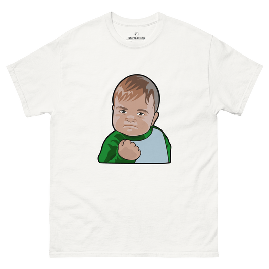 Success Kid Classic T-Shirt Meme - White | Shirtposting