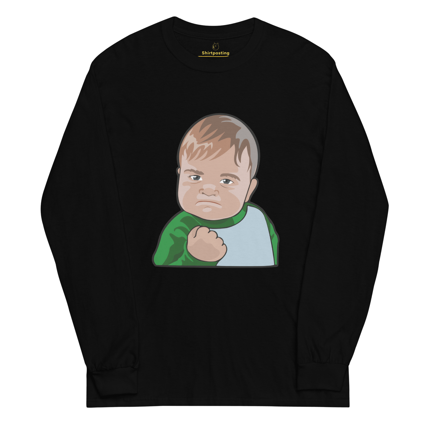 Success Kid Long Sleeve T-Shirt Meme - Black | Shirtposting