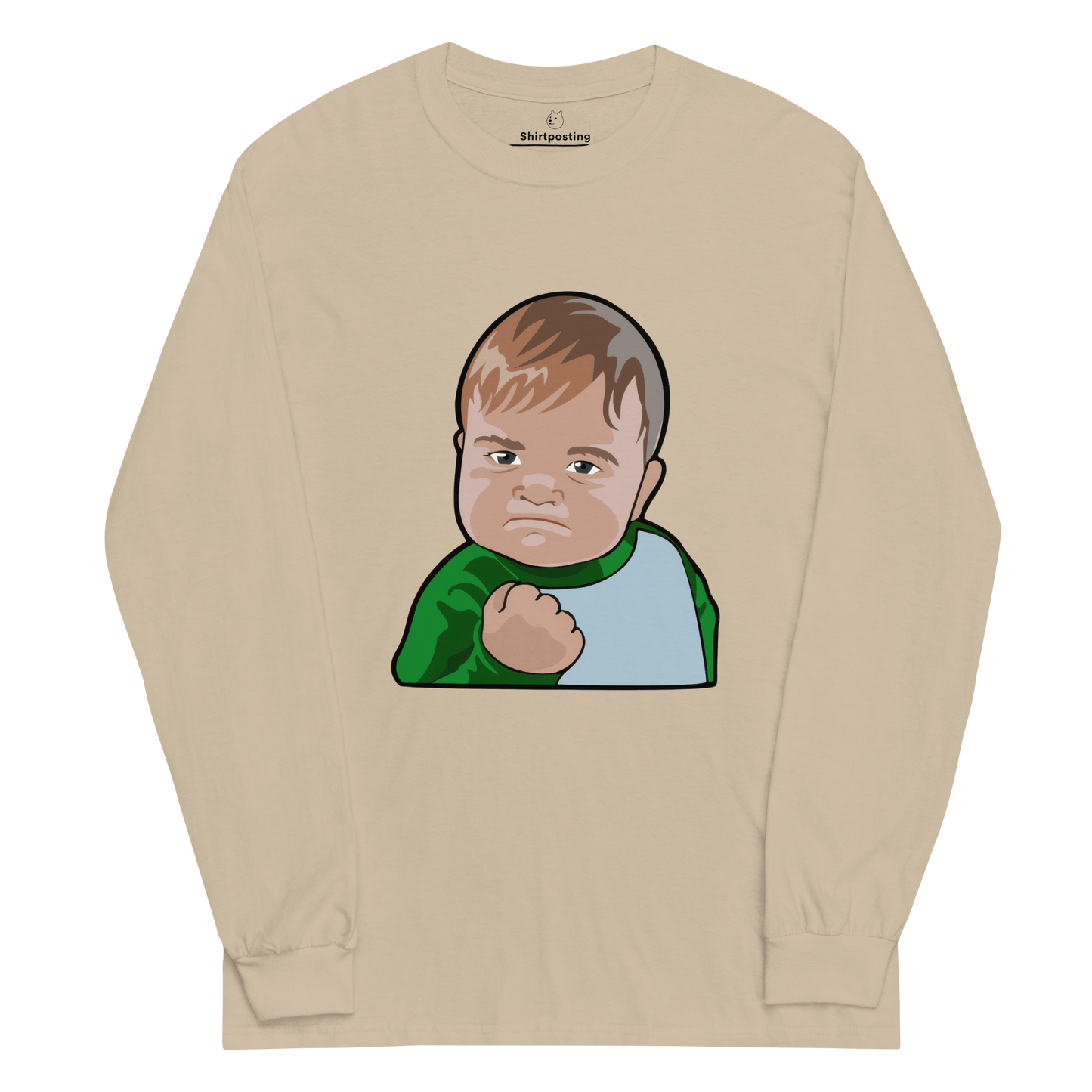 Success Kid Long Sleeve T-Shirt Meme - Sand | Shirtposting