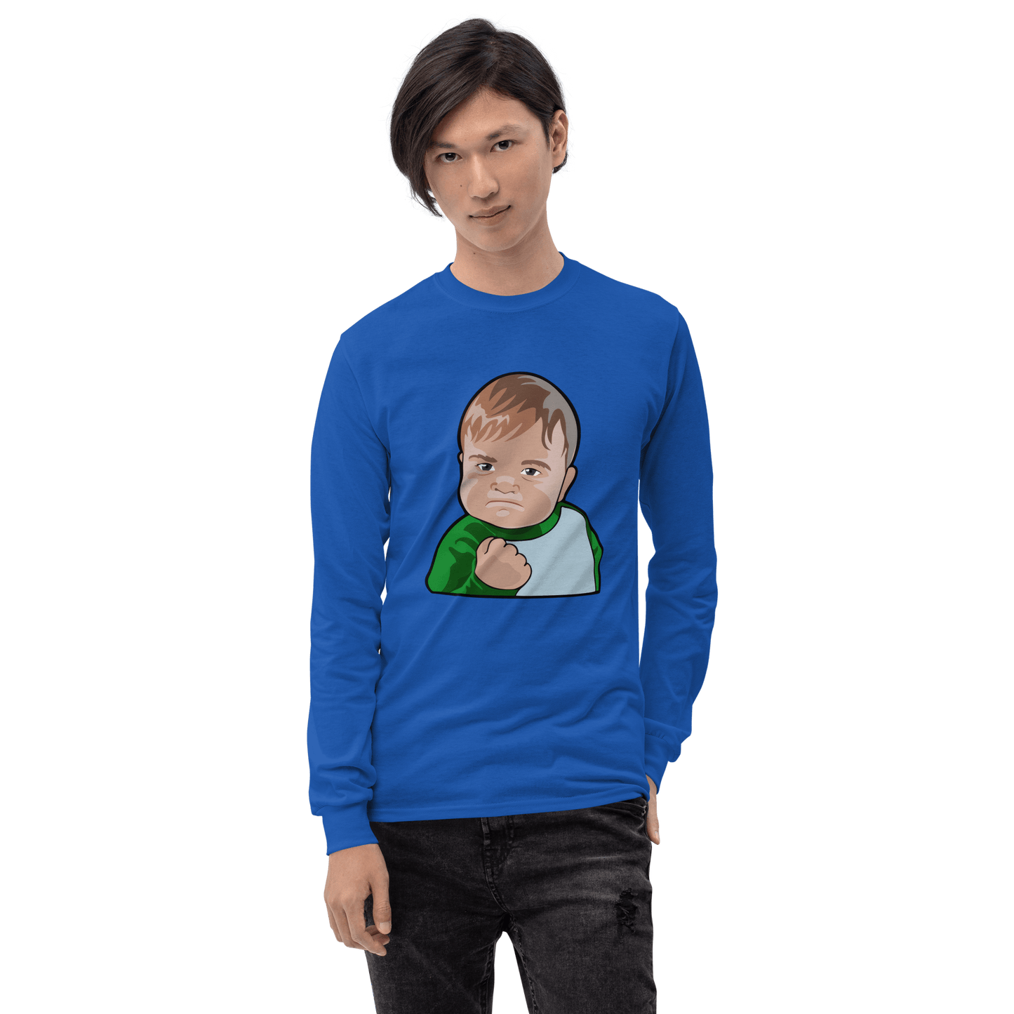 Success Kid Long Sleeve T-Shirt Meme - Sport Grey | Shirtposting