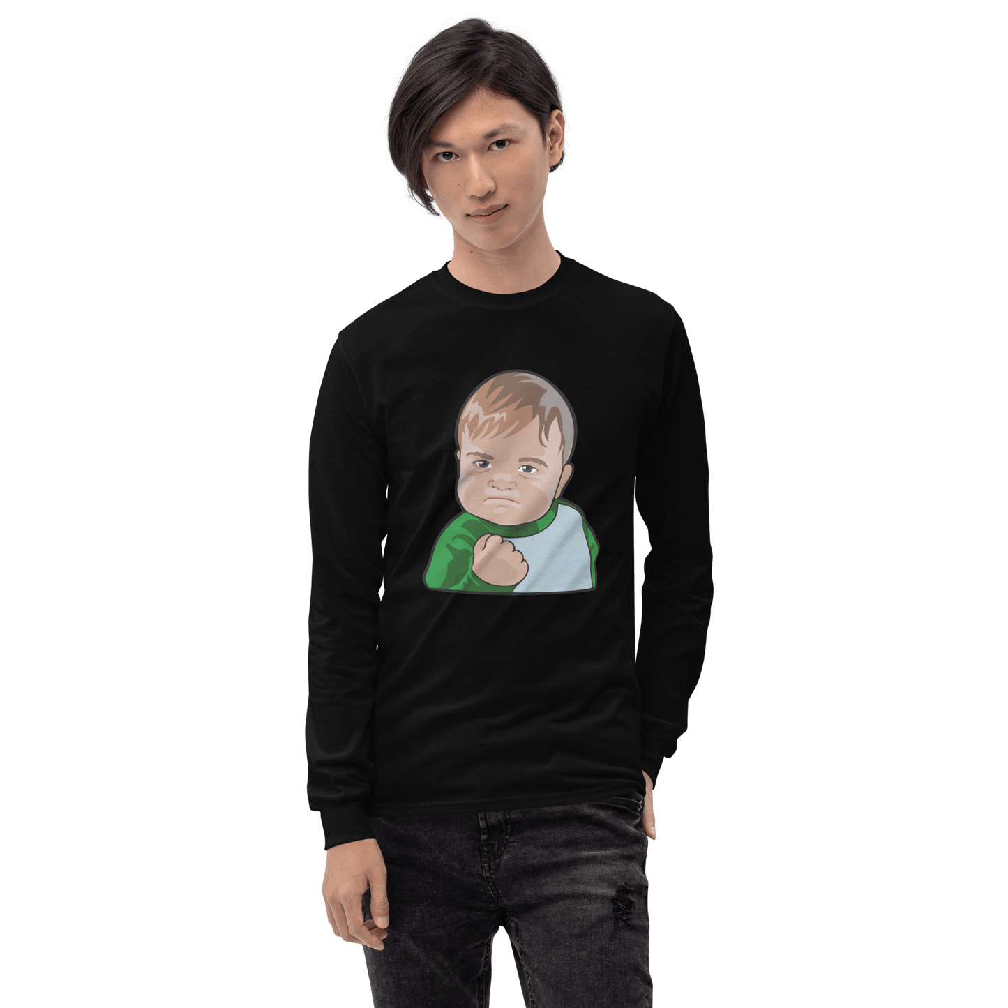 Success Kid Long Sleeve T-Shirt Meme - Sport Grey | Shirtposting