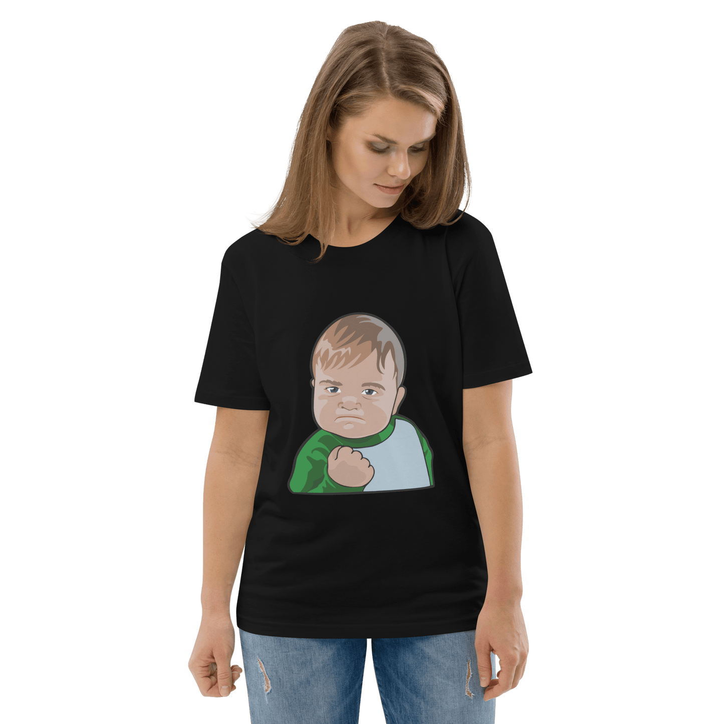Success Kid Premium Organic T-Shirt Meme - Dark Heather Grey | Shirtposting