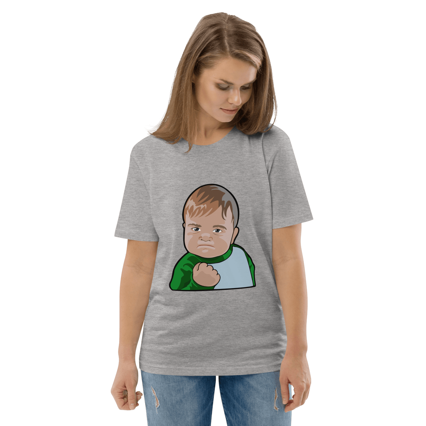 Success Kid Premium Organic T-Shirt Meme - Dark Heather Grey | Shirtposting
