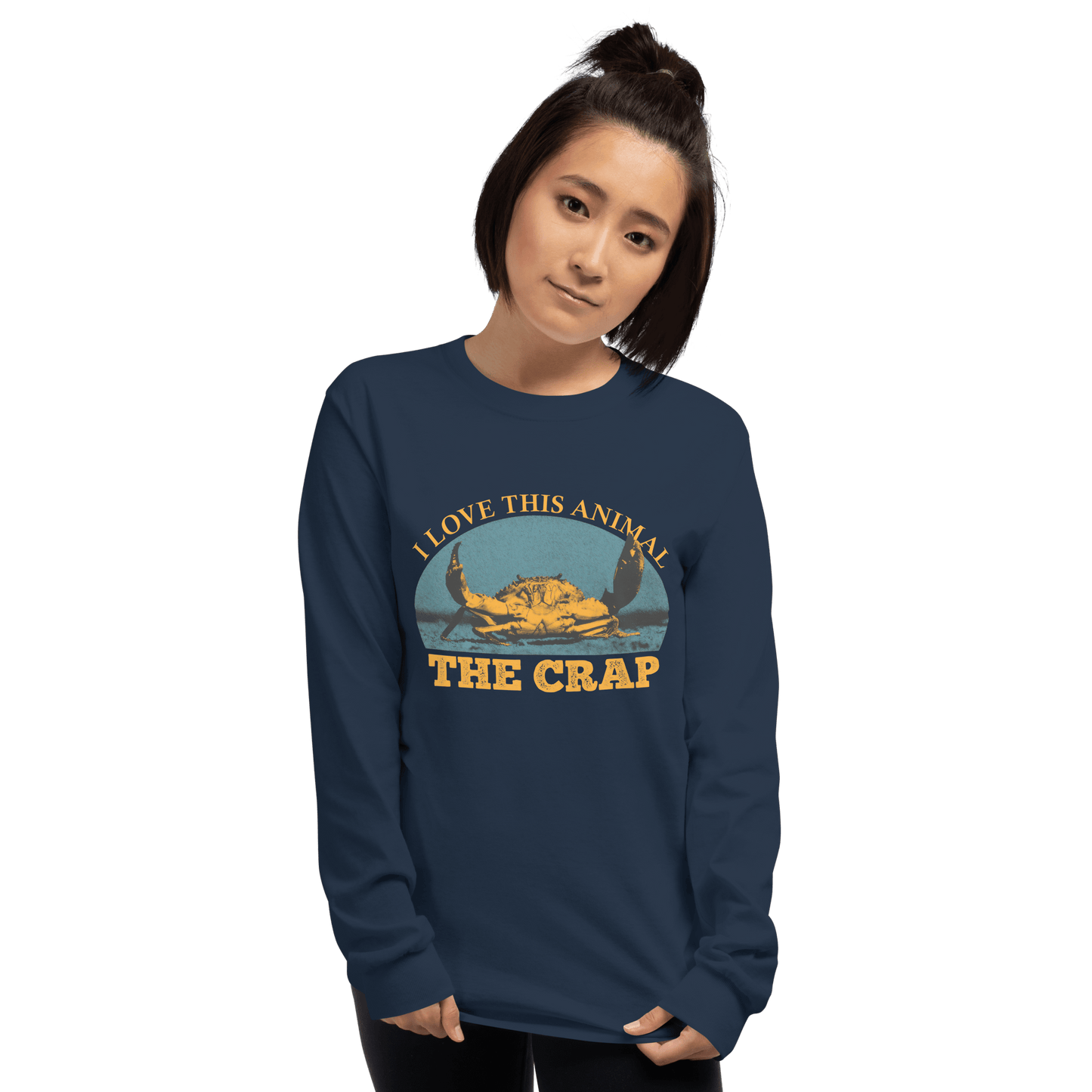 The Crap Long Sleeve T-Shirt Meme - Navy | Shirtposting
