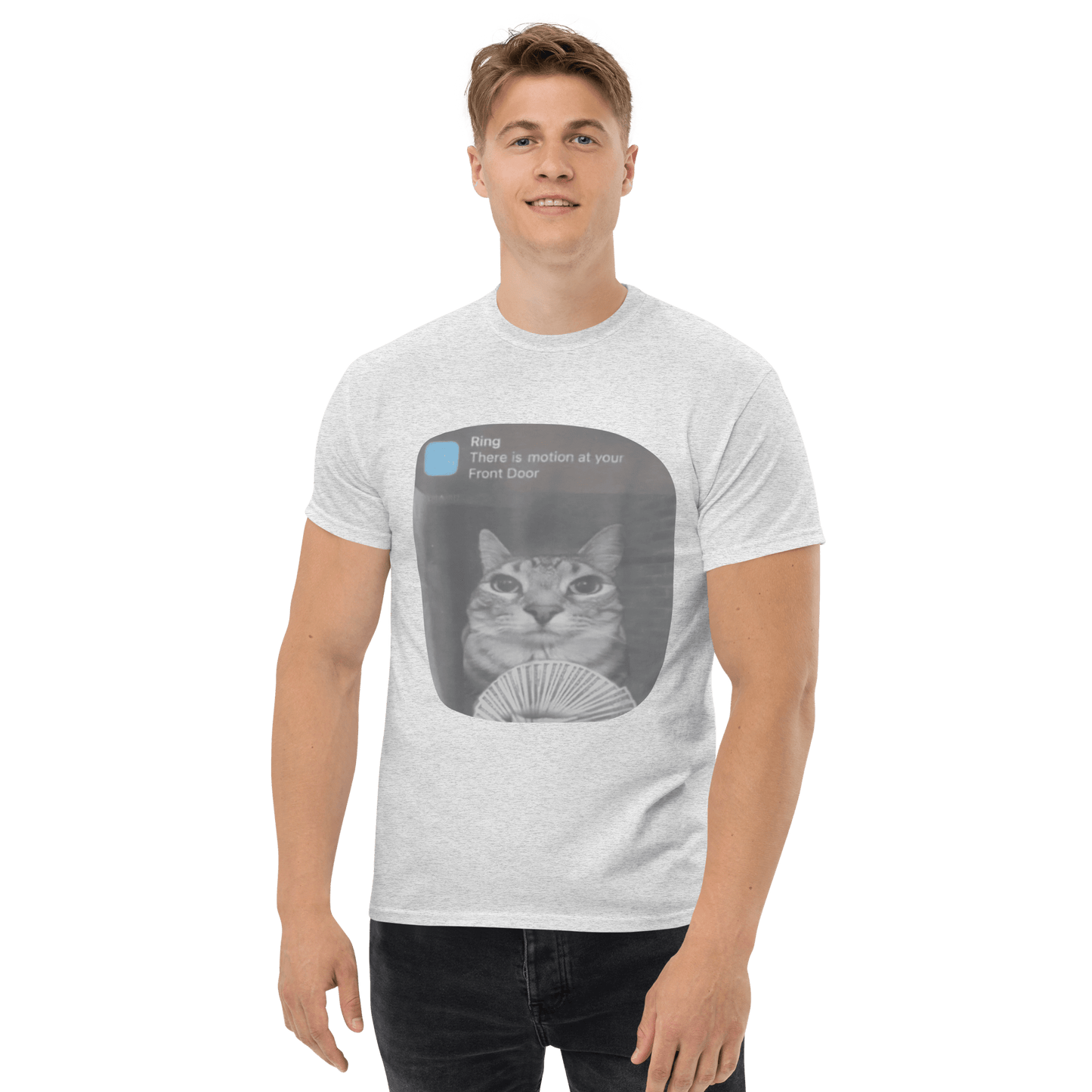 There is Motion at Your Front Door Classic T-Shirt Meme - Ash | Shirtposting