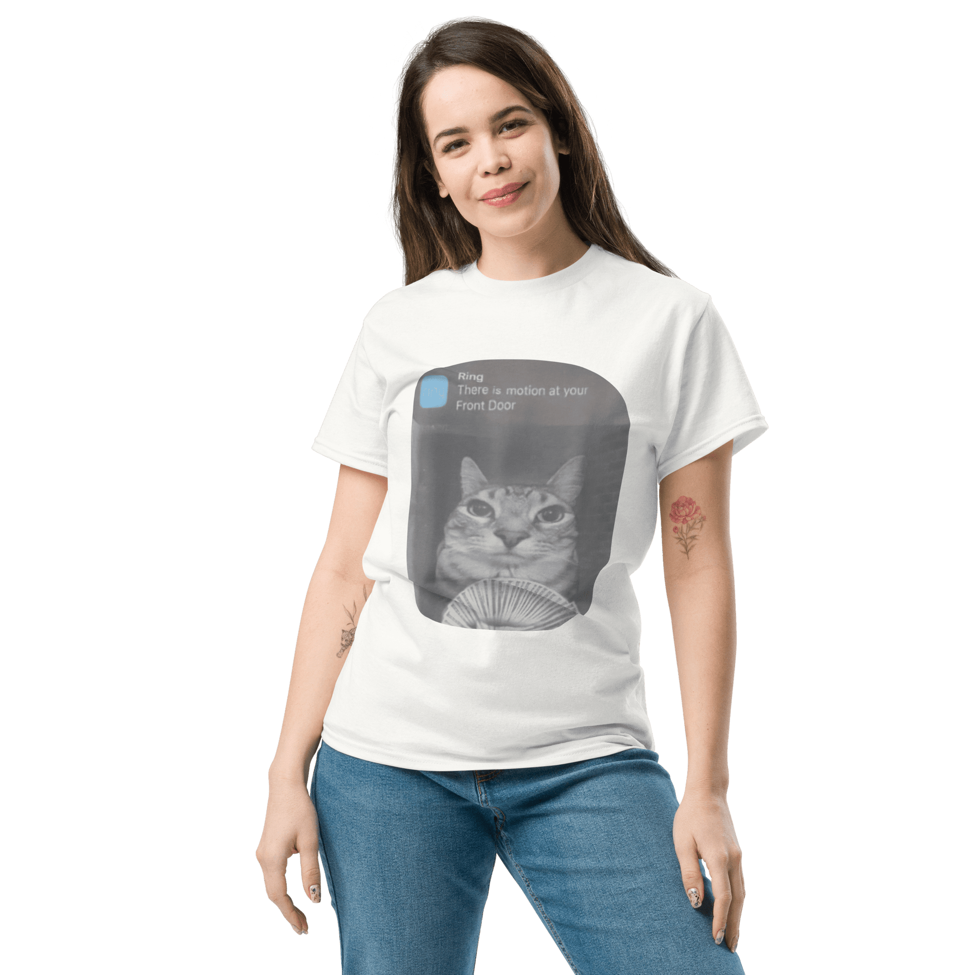 There is Motion at Your Front Door Classic T-Shirt Meme - Ash | Shirtposting