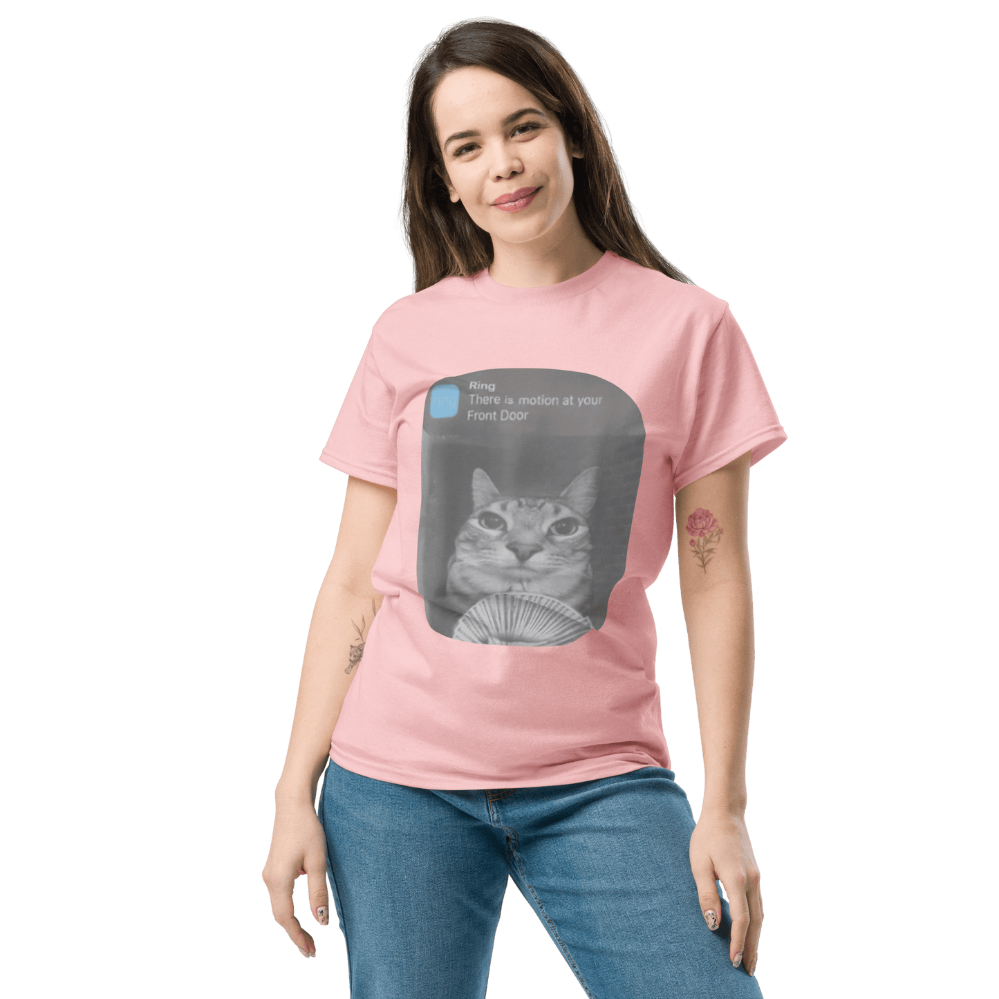 There is Motion at Your Front Door Classic T-Shirt Meme - Ash | Shirtposting