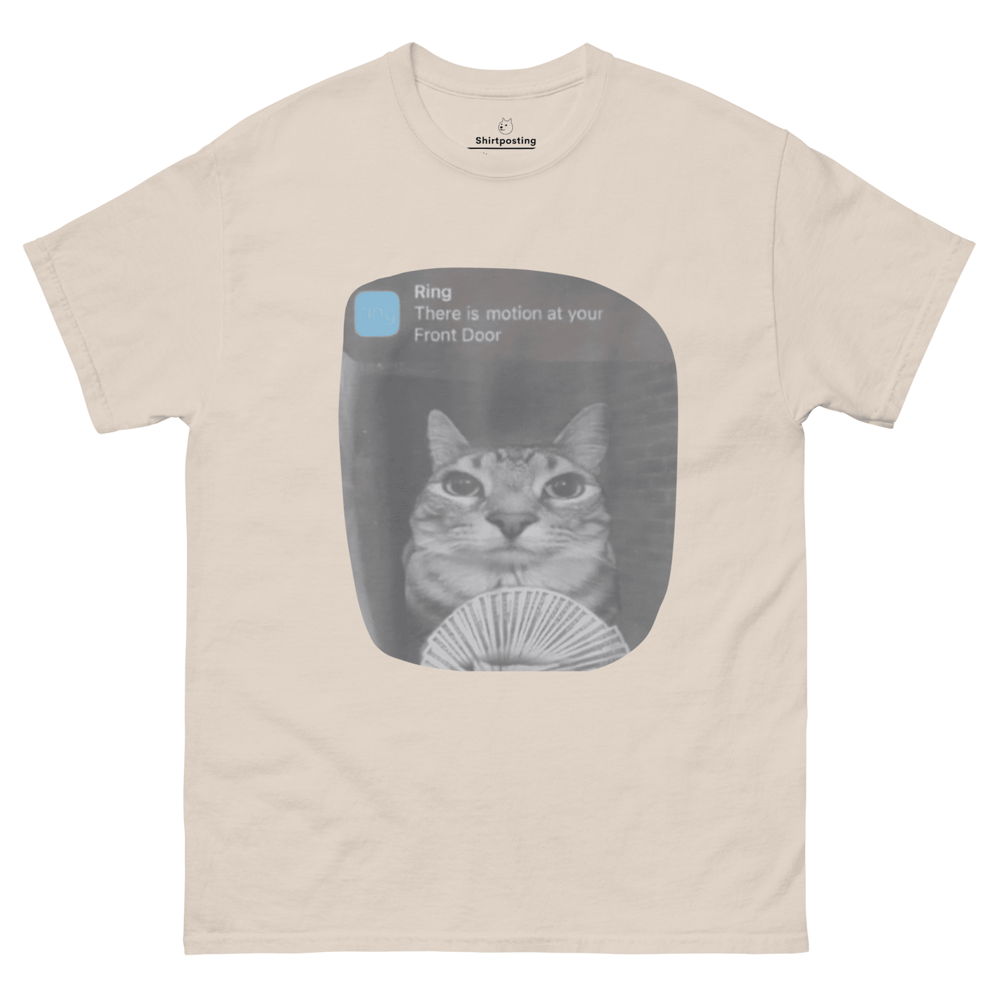 There is Motion at Your Front Door Classic T-Shirt Meme - Natural | Shirtposting